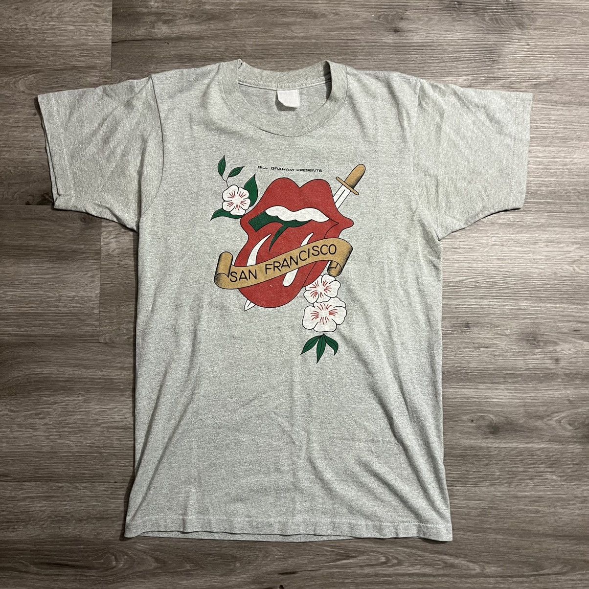 The Rolling Stones × Vintage Vintage Rolling Stones Bill Graham San Francisco Staff Tee Size US S / EU 44-46 / 1 - 2 Thumbnail