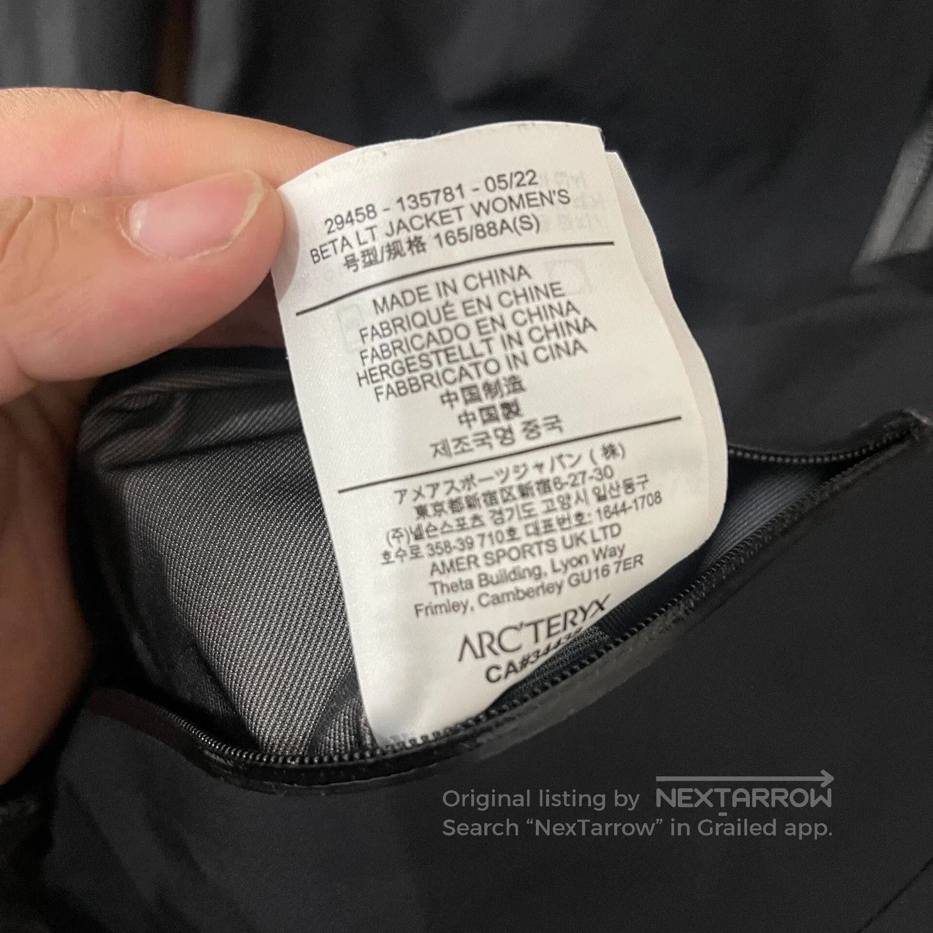 Arc'teryx Arcteryx BETA LT Women's Jacket Black. Size S / US 4 / IT 40 - 5 Thumbnail