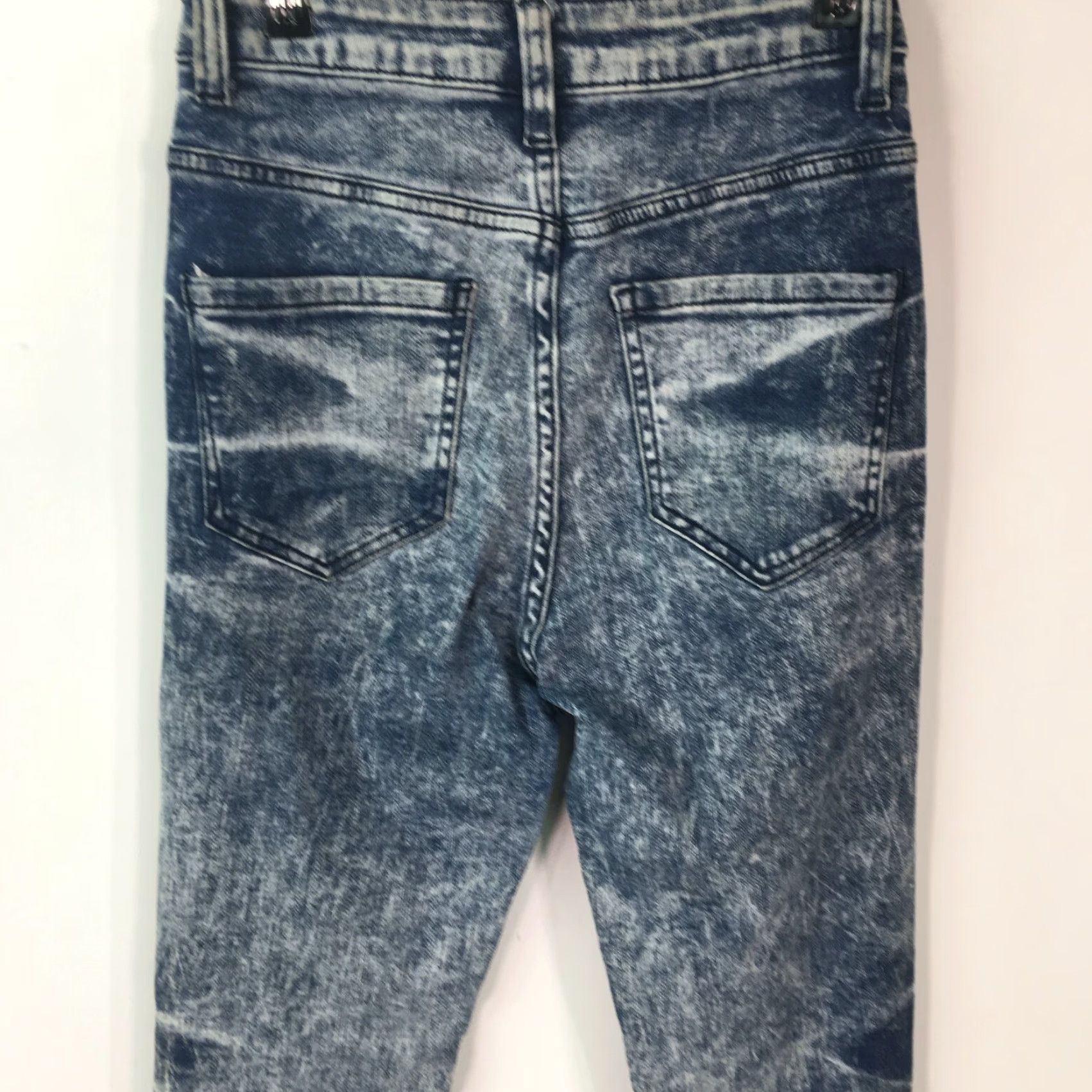 Denime Cello Jeans - Women - Denim Skinny Regular Low Rise Distressed Blue 24x32 Size 3/Regular 5-Pocket Jacket Zipper Button Closure Mens? Wait. Size 26" / US 2 / IT 38 - 3 Thumbnail