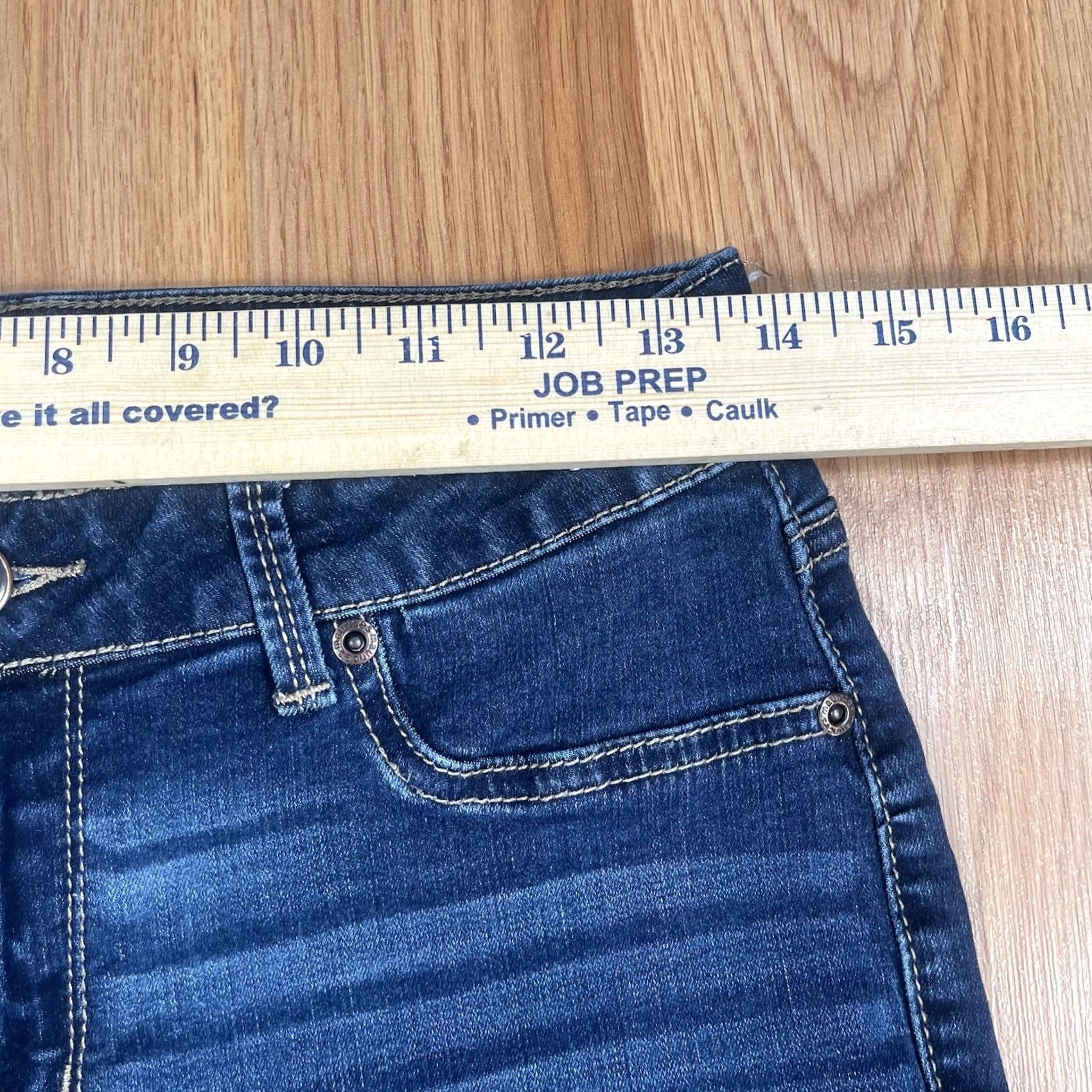 Vintage Maurices Jeans Women’s M Medium Reg Skinny Mid Rise Stretch Blue Denim Pants Size 32" / US 10 / IT 46 - 4 Thumbnail