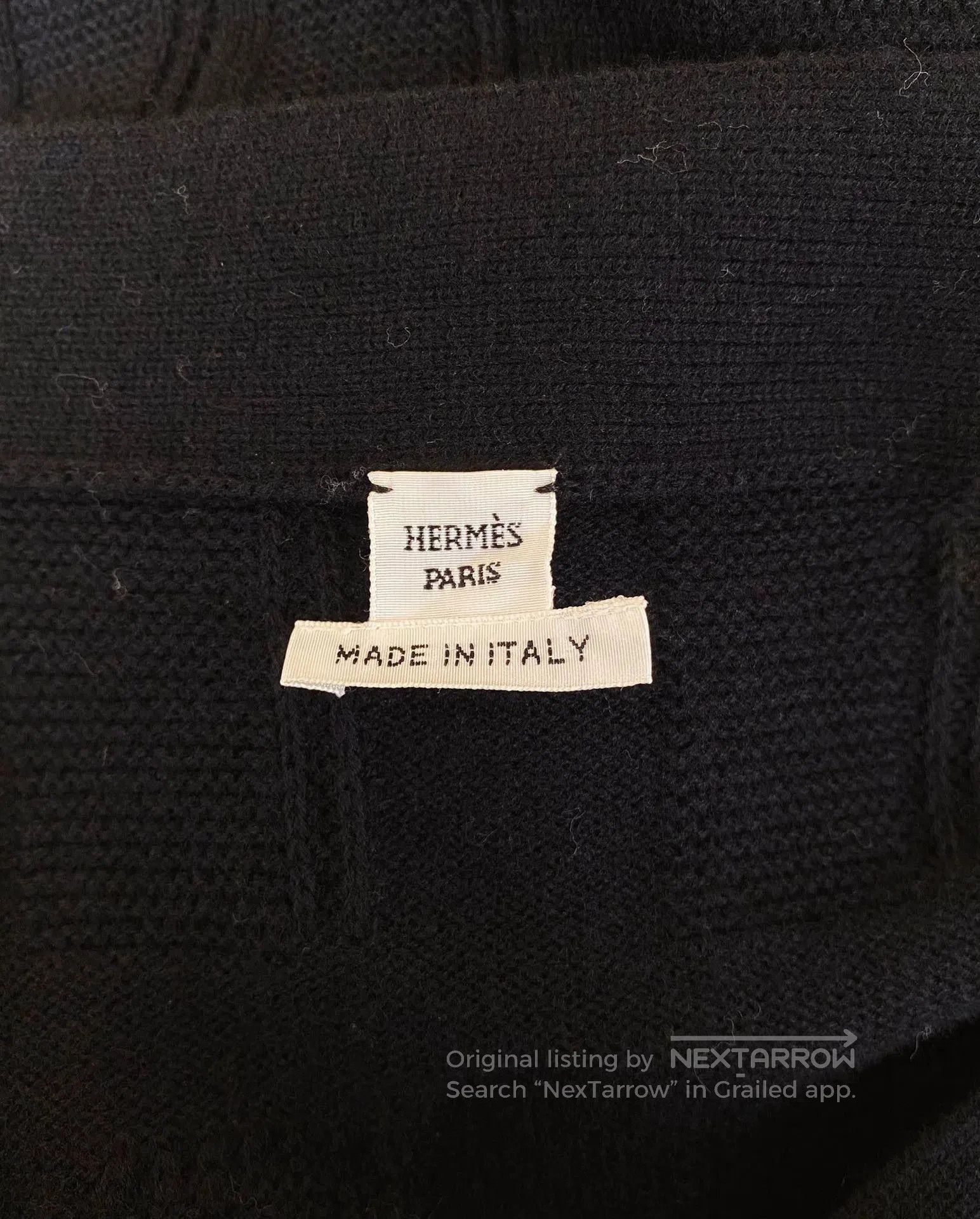 Hermes Hermès Black Wool Cardigan Size 34. Size XS / US 0-2 / IT 36-38 - 7 Thumbnail