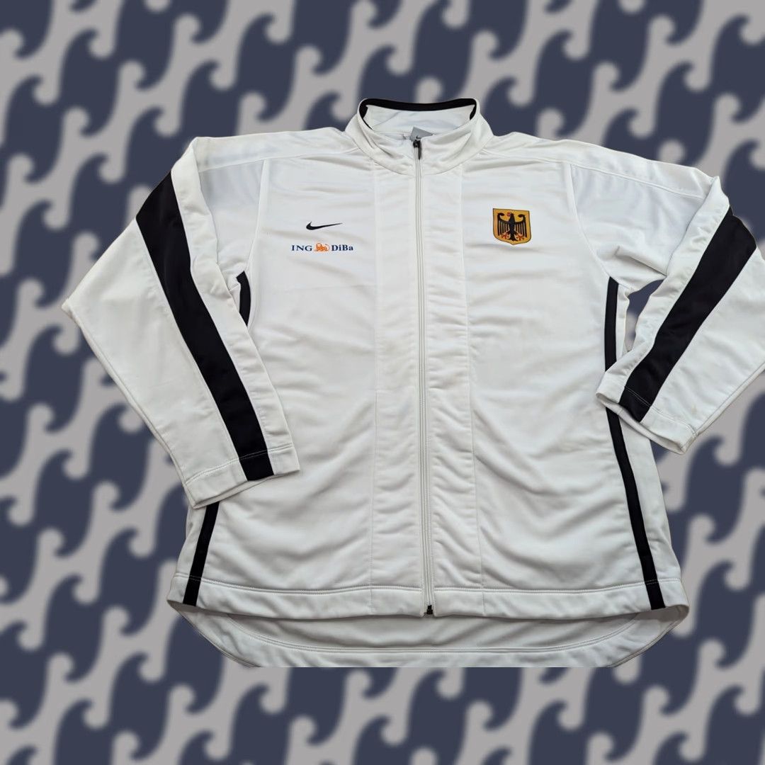 Nike Nike Track Jacket Mens XLT White Sports Coat of Arms of Germany Nike Sportswear Coat Track Jacket Size US XL / EU 56 / 4 - 1 Thumbnail