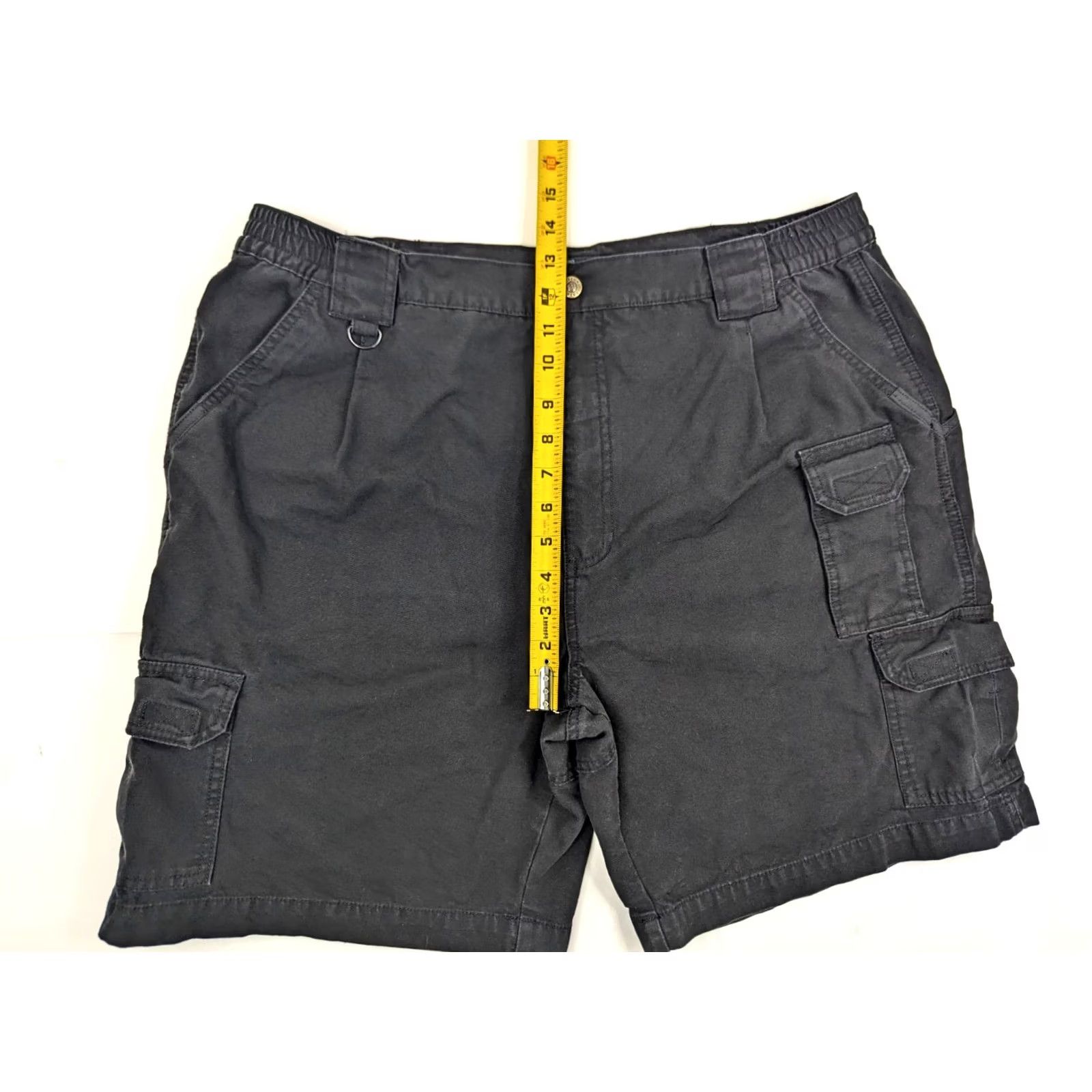 Vintage 5.11 Tactical Cargo Shorts Men 37 Black Cotton Canvas Stretch Pockets Utility mid rise 8.5in Regular Size US 37 - 3 Thumbnail
