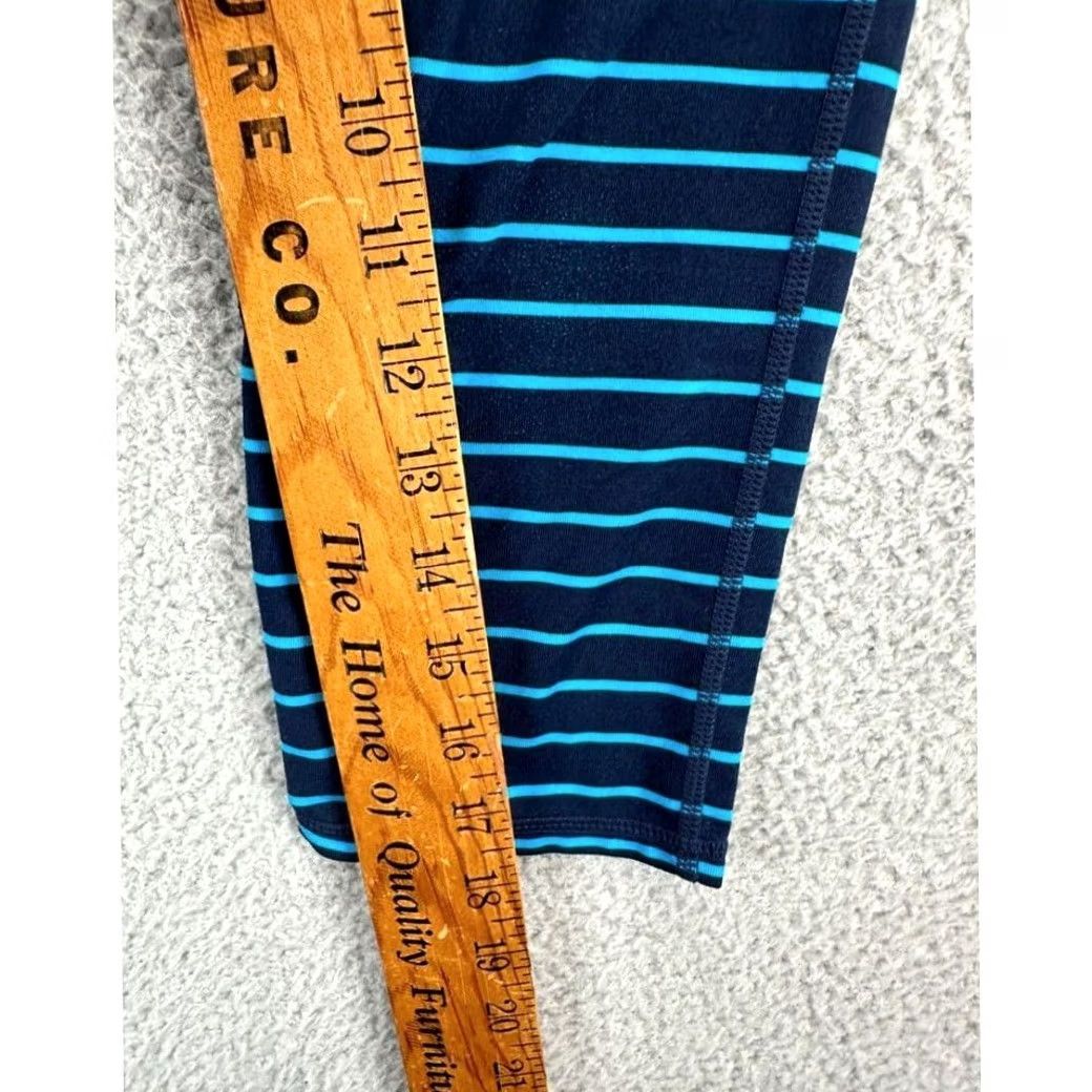 Athleta Athleta Cropped Leggings Womens Small Navy Blue Hickory Striped Pull On Mid-Rise Size 28" / US 6 / IT 42 - 7 Thumbnail