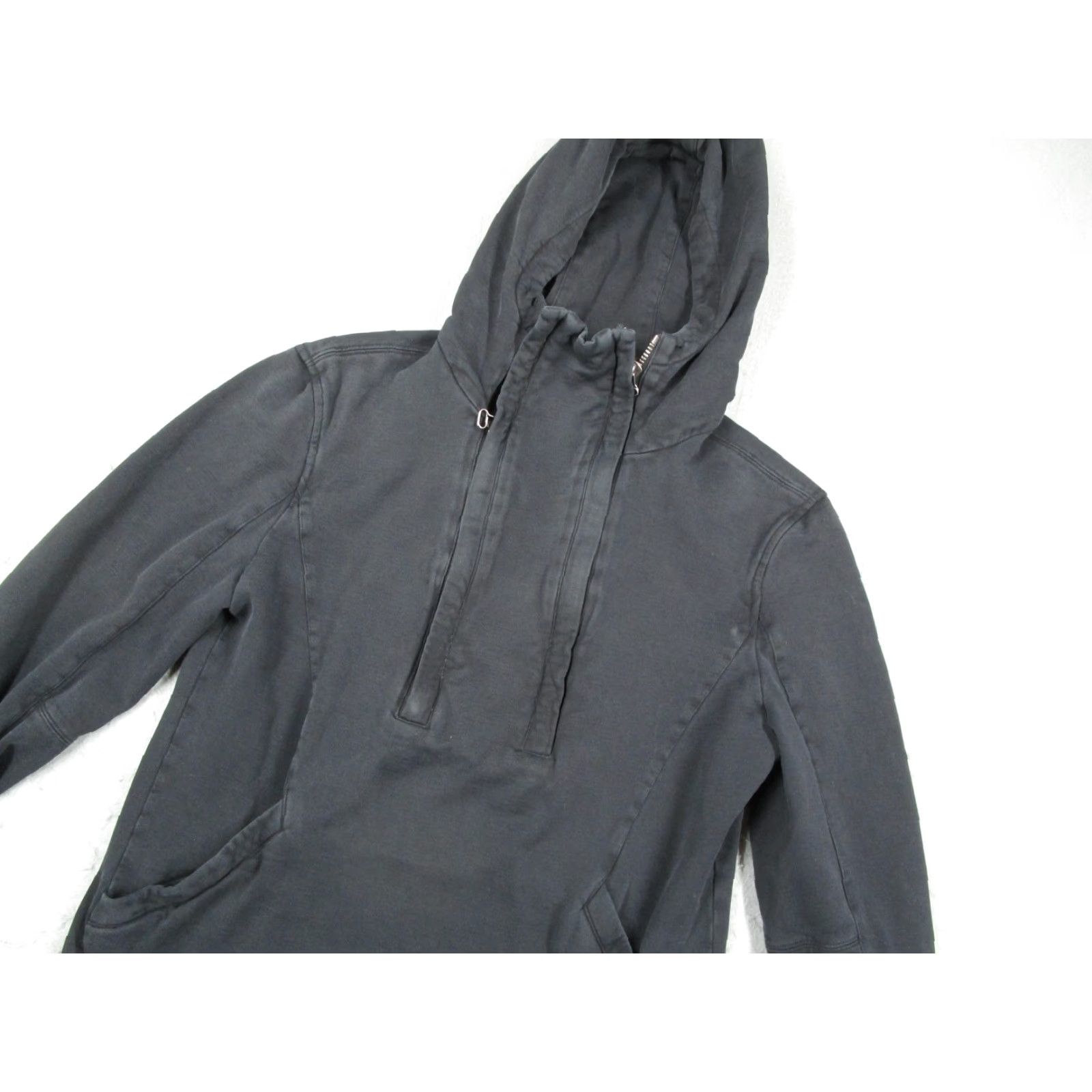 Helmut Lang Helmut Lang Hoodie Mens XS Black High Neck Funnel Hood Zip Pullover Lined Size US XS / EU 42 / 0 - 2 Thumbnail