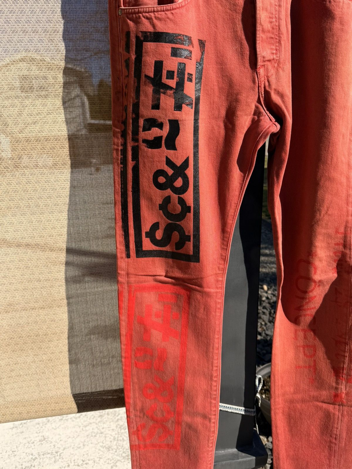 L.O.G.G. LoGG x H&M Custom 1/1 Slim Fit Jeans Size US 33 - 2 Thumbnail