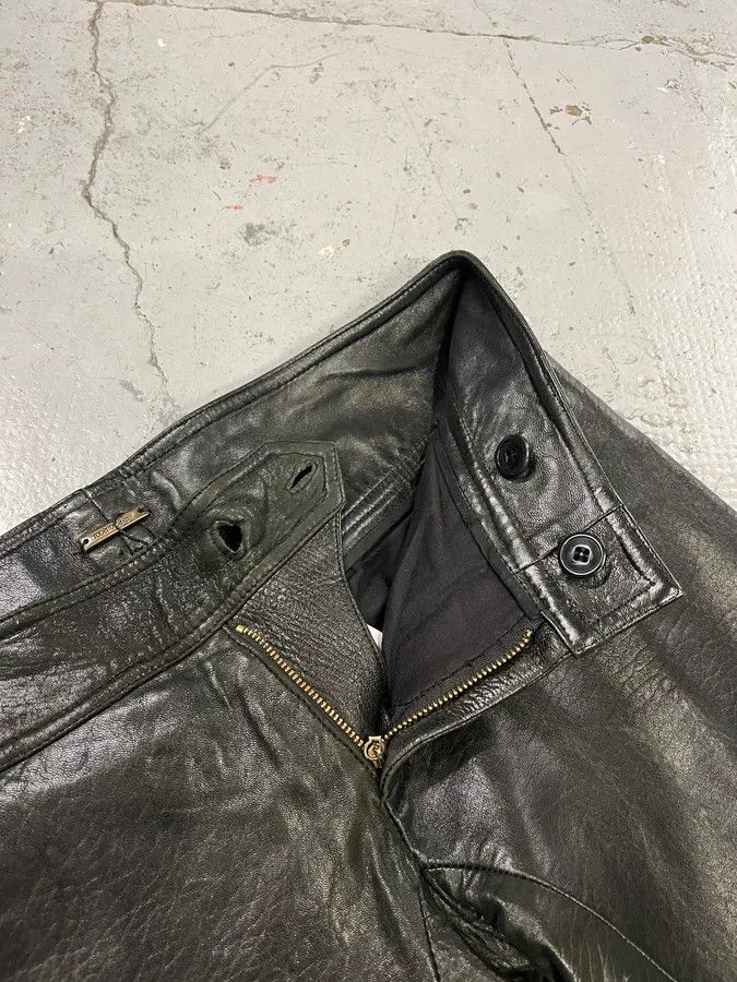 Roberto Cavalli FW2000 Roberto Cavalli Black Low Waist Leather Pants Size US 32 / EU 48 - 9 Thumbnail