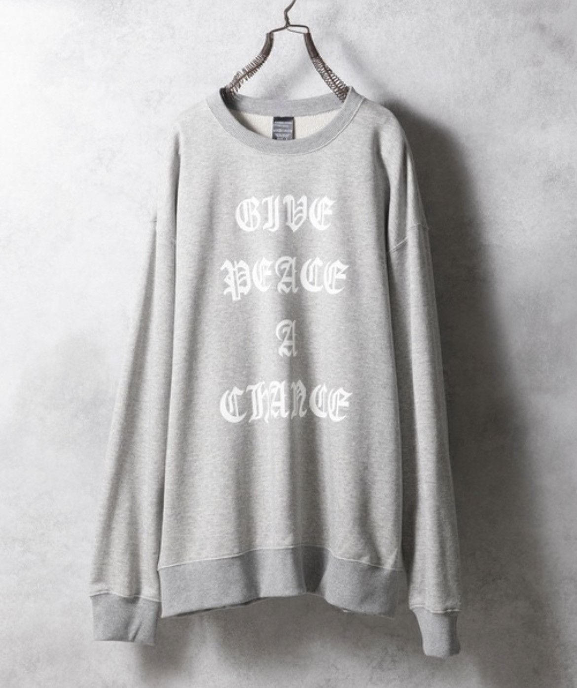 Number (N)ine Number Nine GIVE PEACE A CHANCE crewneck sweat size 