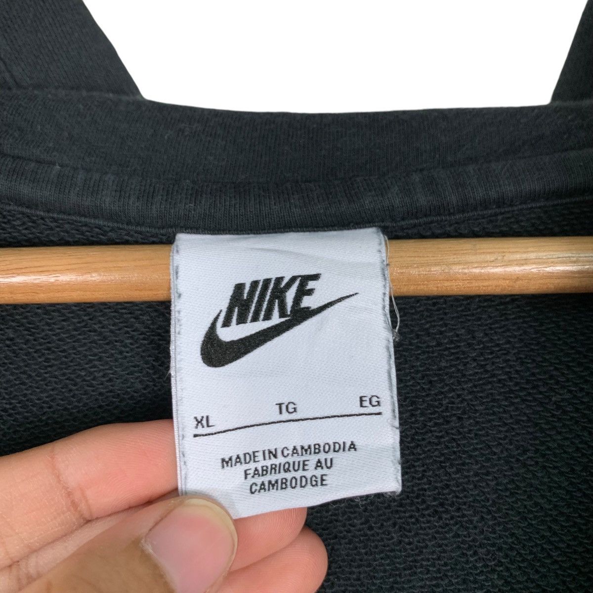 Nike NIKE Embroidery Small Swoosh Logo Zipper Hoodies #1198-C55 Size US XL / EU 56 / 4 - 14 Thumbnail