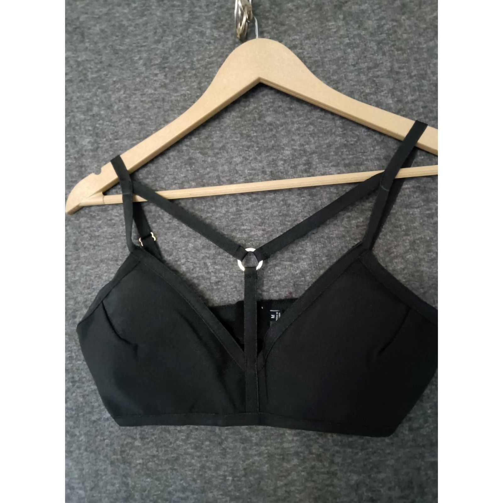 Vintage Codigo Lively Black Y Ring Padded Wireless Bra Size M Shirt Womens XS? Size ONE SIZE - 2 Thumbnail