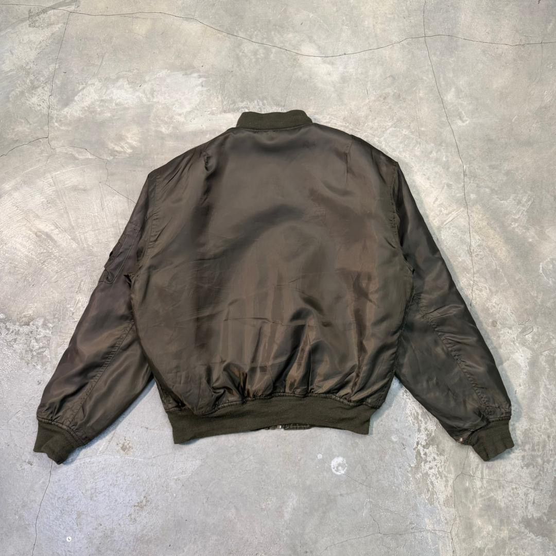 Vintage Vintage Military MA-1 Reversible Bomber Flyer Jacket BoxyFit Size US M / EU 48-50 / 2 - 2 Thumbnail