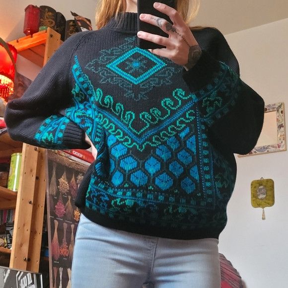 Other Vintage 1949 H.K.K. The May Co. Blue Dove wool sweater Size M / US 6-8 / IT 42-44 - 1 Thumbnail