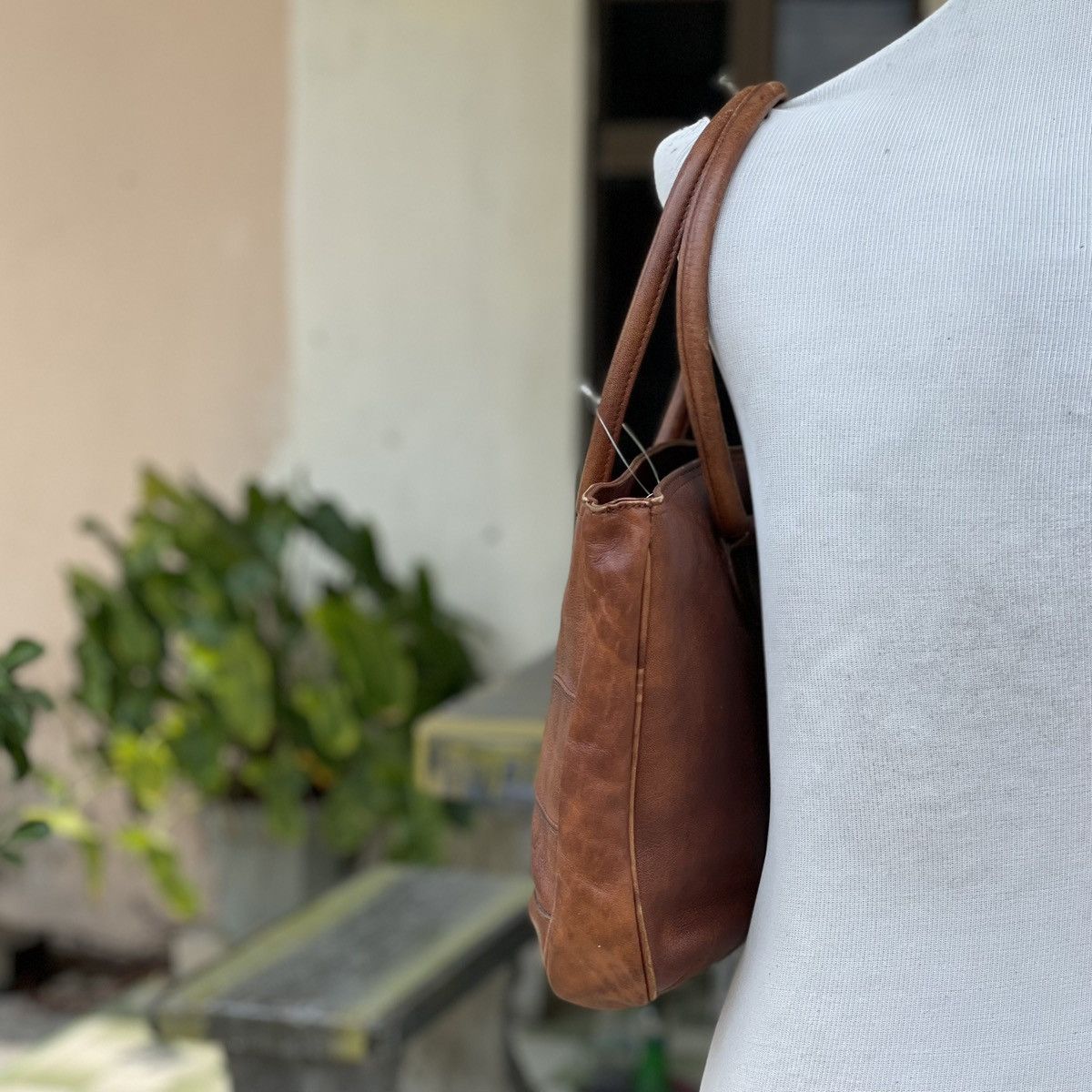 Japanese Brand × Leather Vintage Japan Leather Bag Size ONE SIZE - 3 Thumbnail