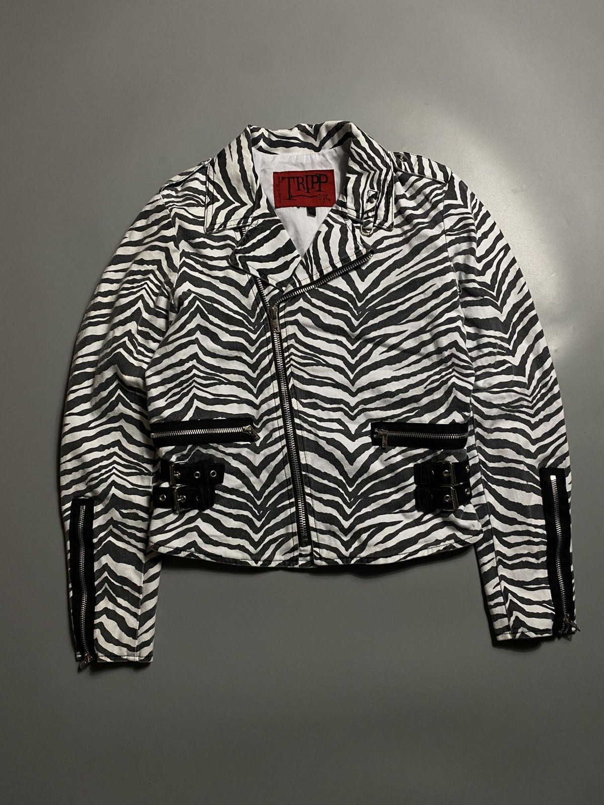 Tripp NYC TRIPP NYC AVANT GARDE USA ZEBRA DENIM JACKET Size L / US 10 / IT 46 - 1 Thumbnail