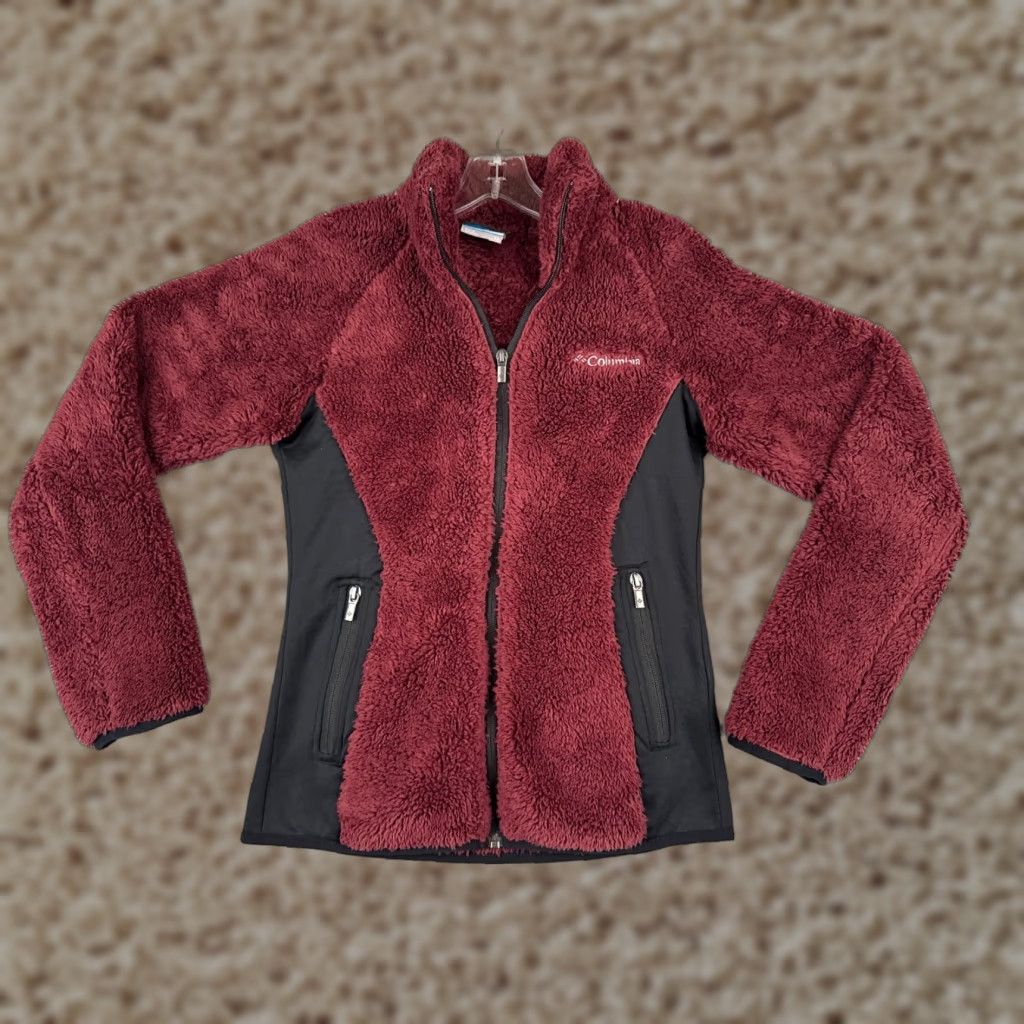 Vintage Columbia Jacket Womens XS Black Red Full Zip Fleece Polyester Size XS / US 0-2 / IT 36-38 - 1 Thumbnail