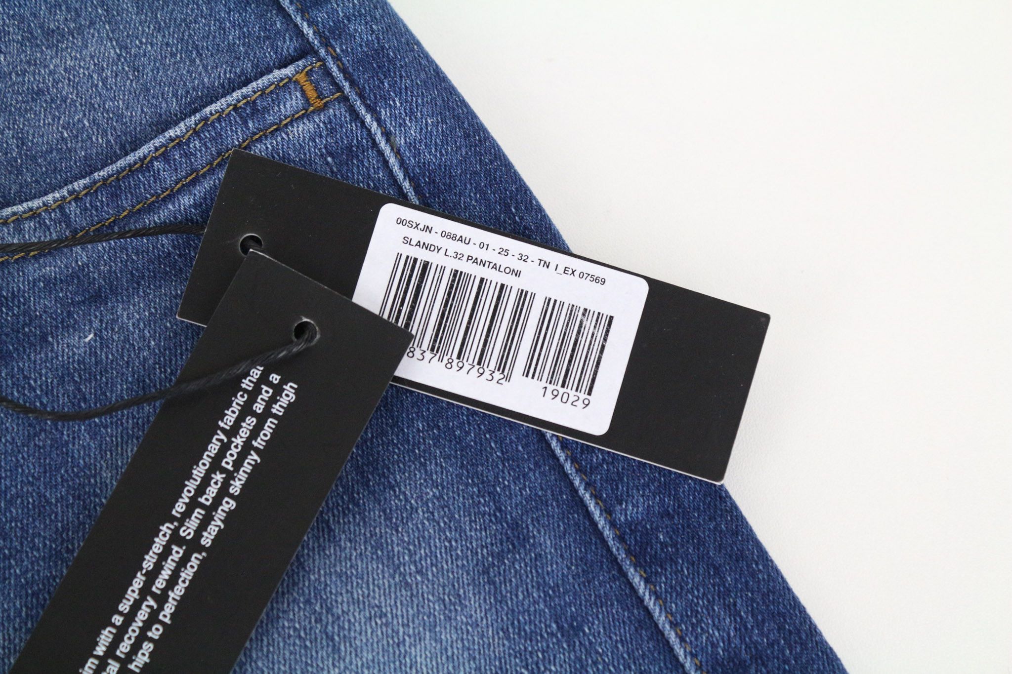 Diesel SLANDY 088AU W25/L32 Blue Stretch Skinny Jeans 69895 Size 25" / US 0 / IT 36 - 4 Thumbnail
