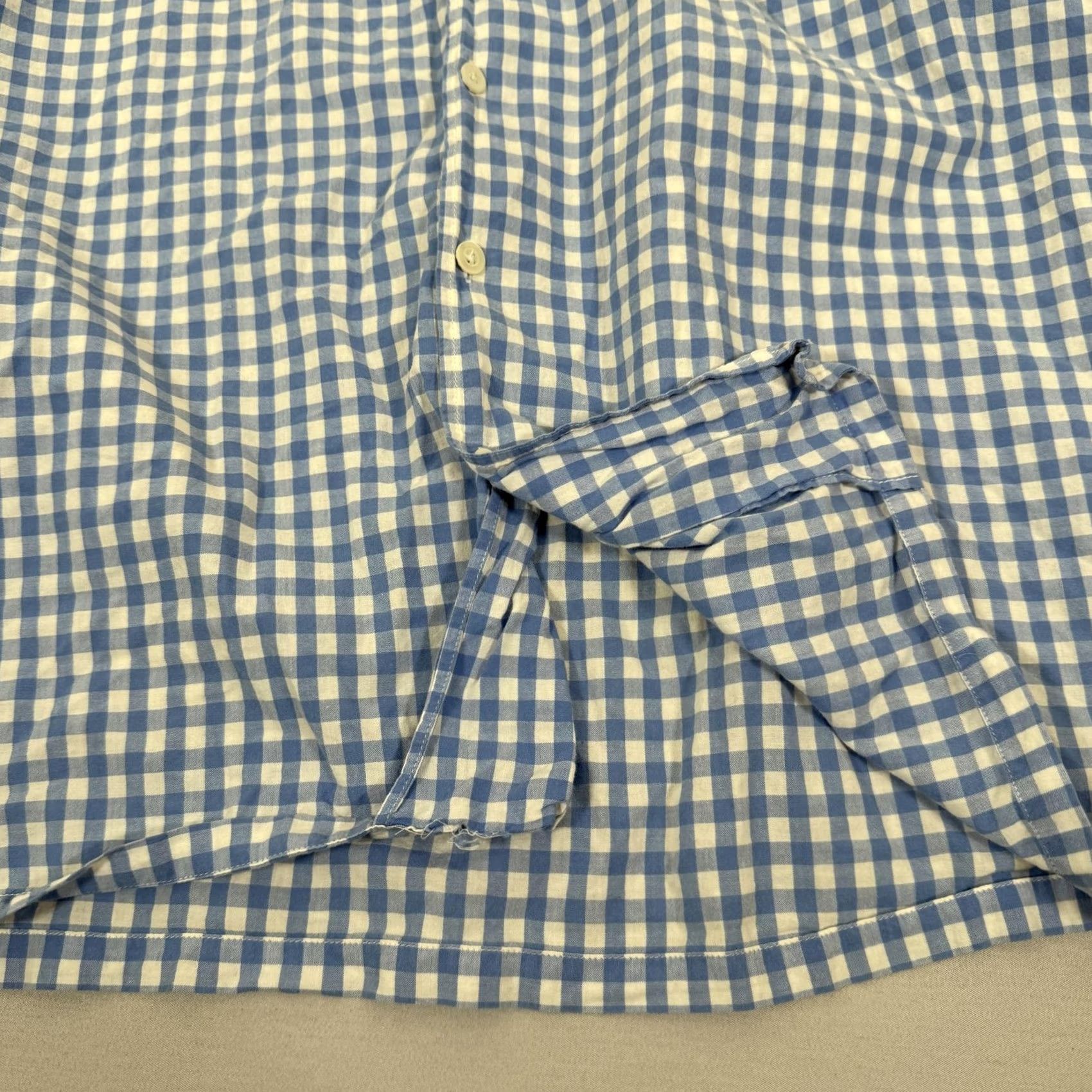 Polo Ralph Lauren Polo Ralph Lauren Shirt Mens 2XL Blue White Loop Collar Gingham Check Button Size US XXL / EU 58 / 5 - 5 Thumbnail