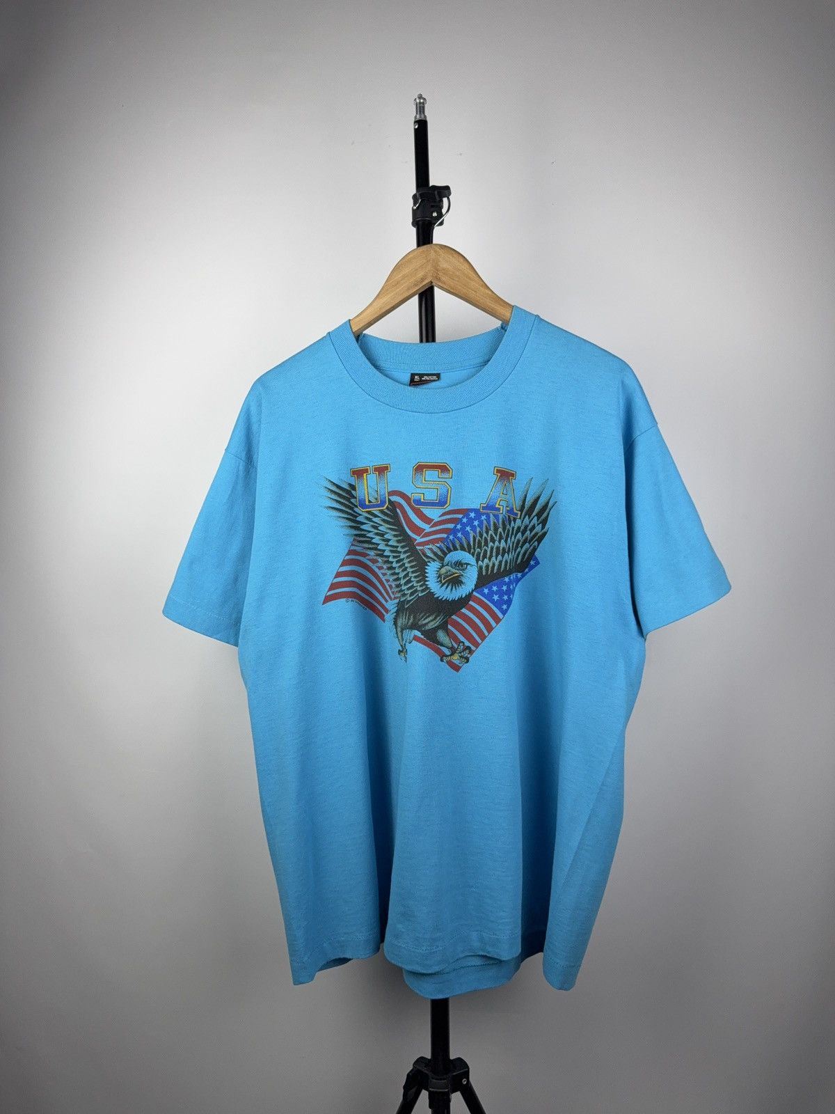 Vintage Vintage 1990 Made in USA Eagle graphic tee shirt Size US XL / EU 56 / 4 - 1 Thumbnail