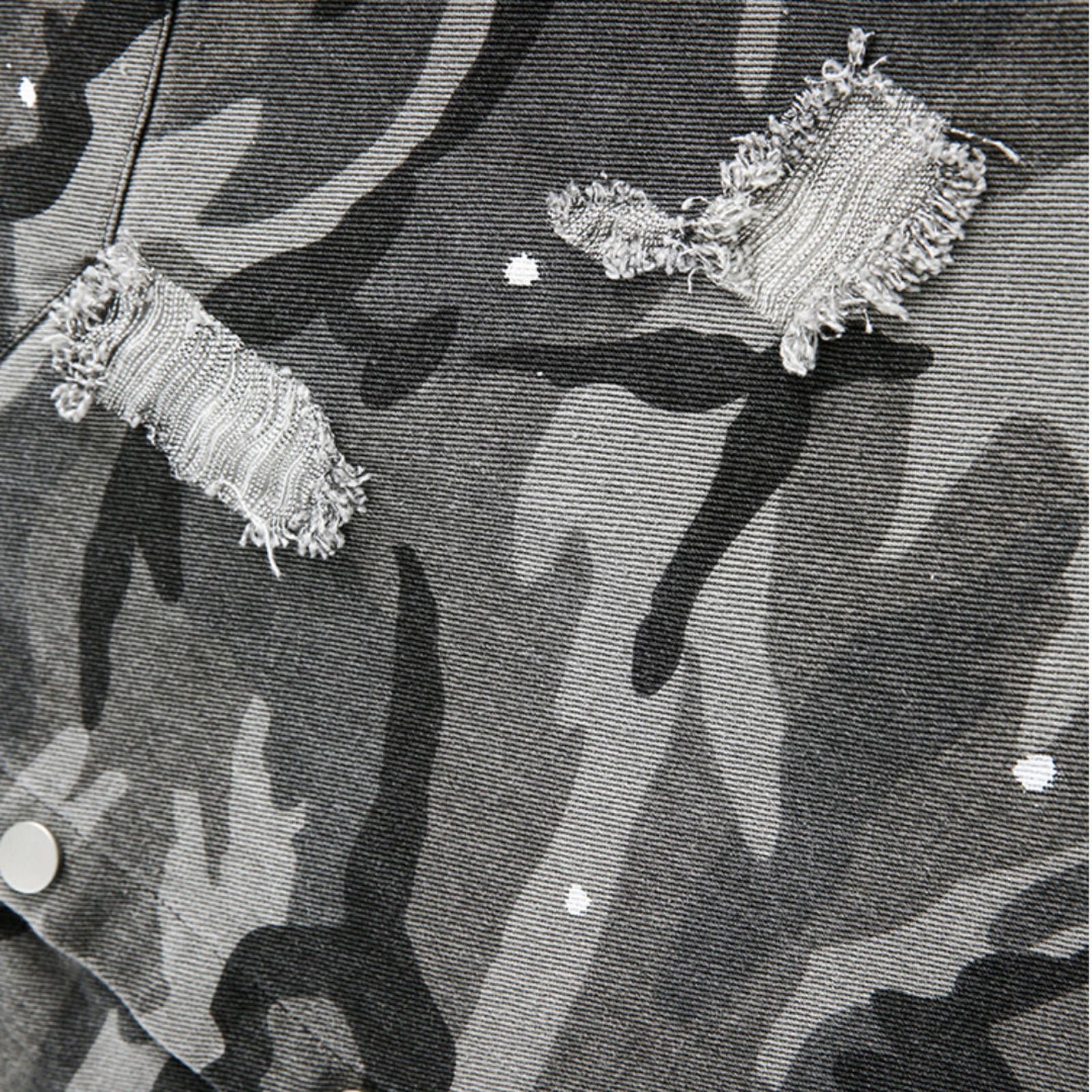 Other Camo Denim Shirt with Distressed Details Size US M / EU 48-50 / 2 - 11 Thumbnail