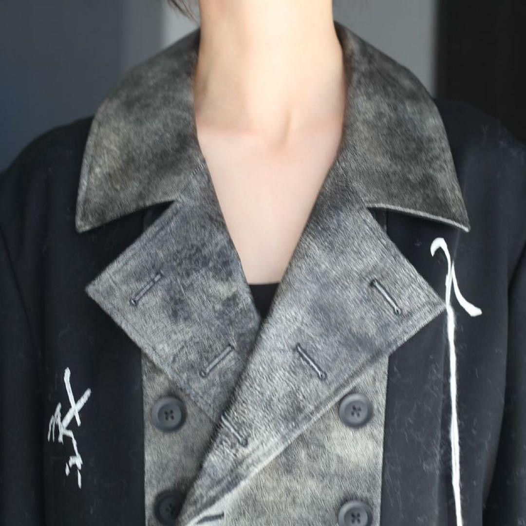 Yohji Yamamoto YOHJI YAMAMOTO pour homme HOMME leather double jacket Size US L / EU 52-54 / 3 - 6 Thumbnail