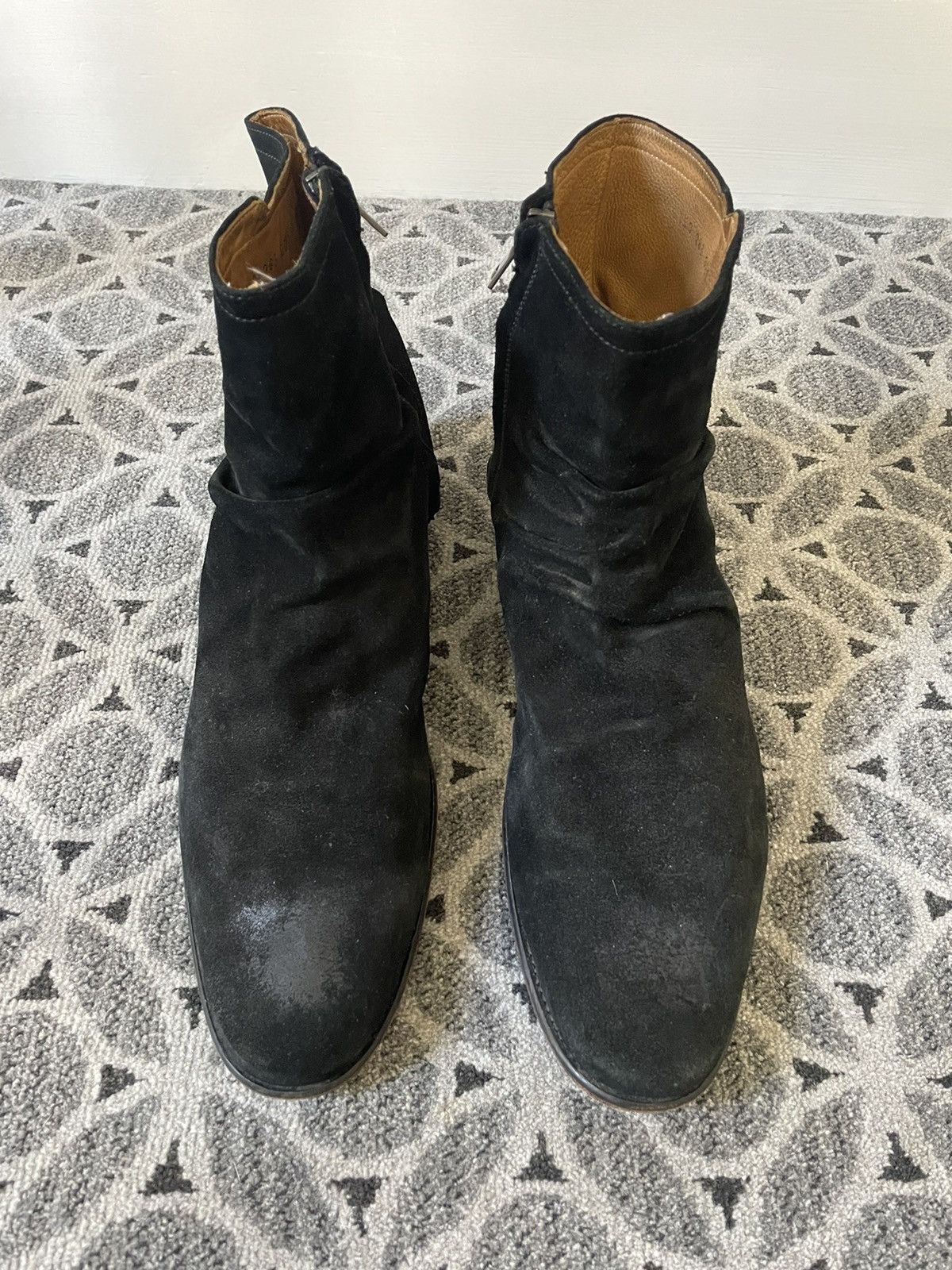 John Varvatos Black Suede Morrison Sharpei Boot Size US 12 / EU 45 - 1 Thumbnail