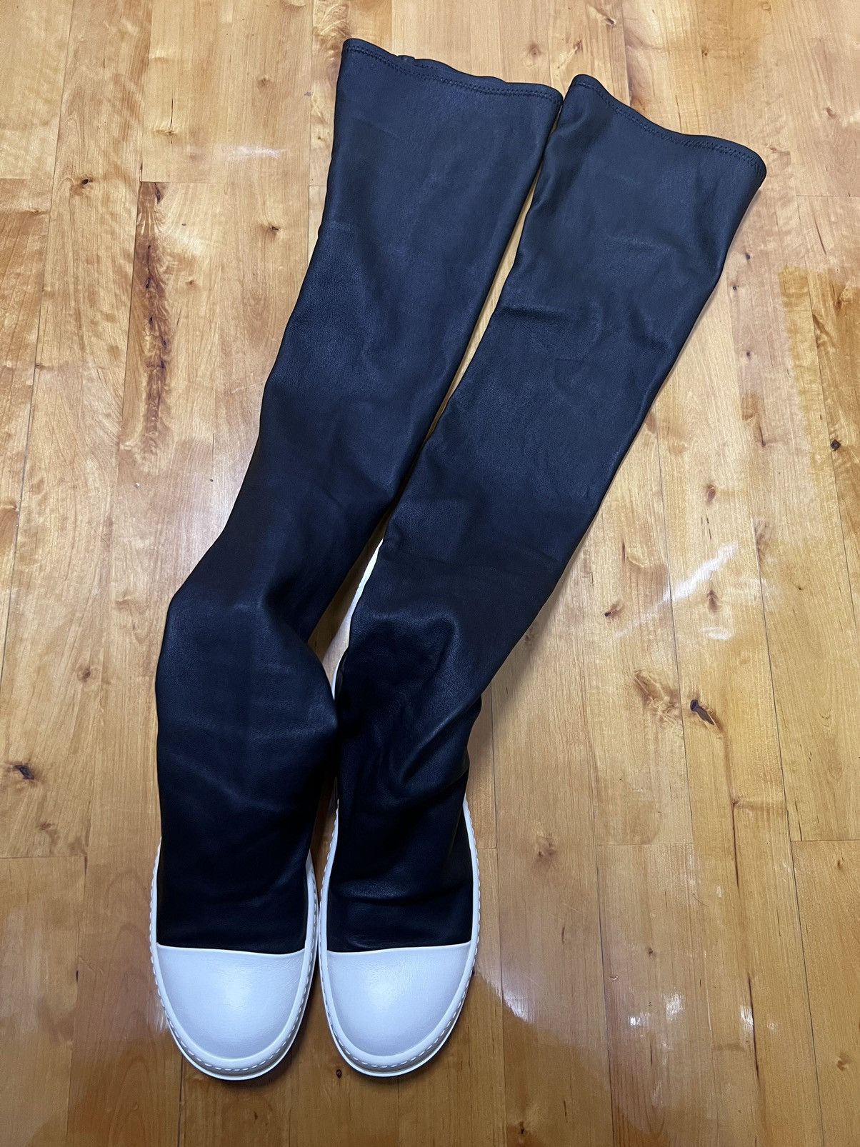 Rick Owens Rick owens mainline leather thigh high stocking sz 37 Size US 7 / IT 37 - 1 Thumbnail