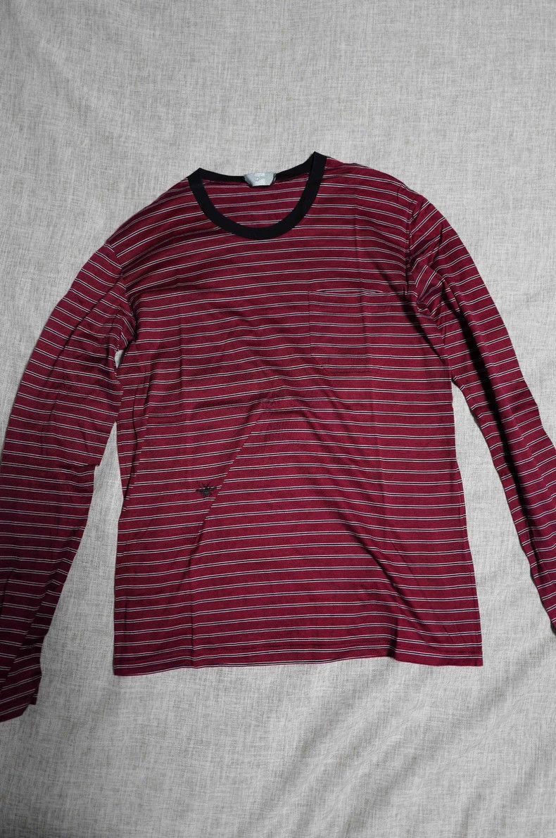 Dior Dior Red and black striped bee embroidered pocket T-shirt Size S / US 4 / IT 40 - 1 Thumbnail