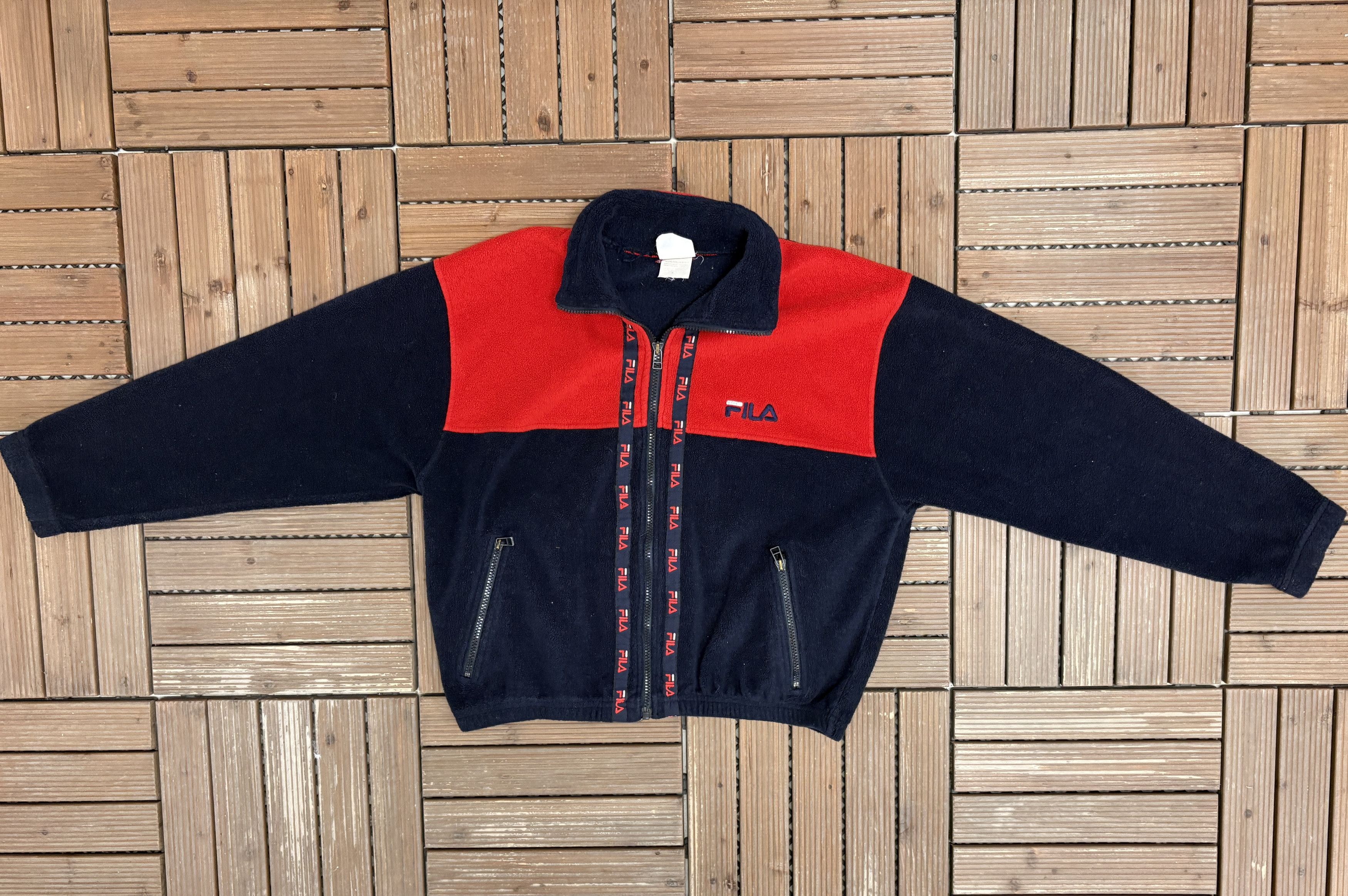 Fila × Vintage FILA Embroidered Vintage Blue Fleece Zip Up Sweater Size US M / EU 48-50 / 2 - 5 Thumbnail