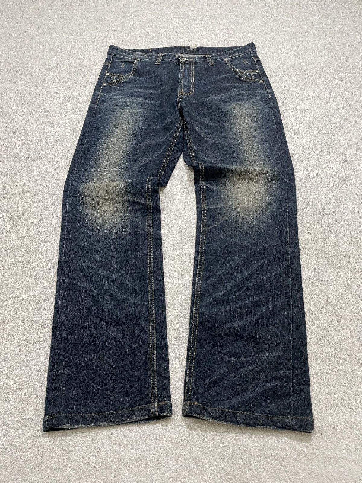 If Six Was Nine 2000s Zero-G Distressed Fading Denim Y2K Size US 32 / EU 48 - 1 Thumbnail