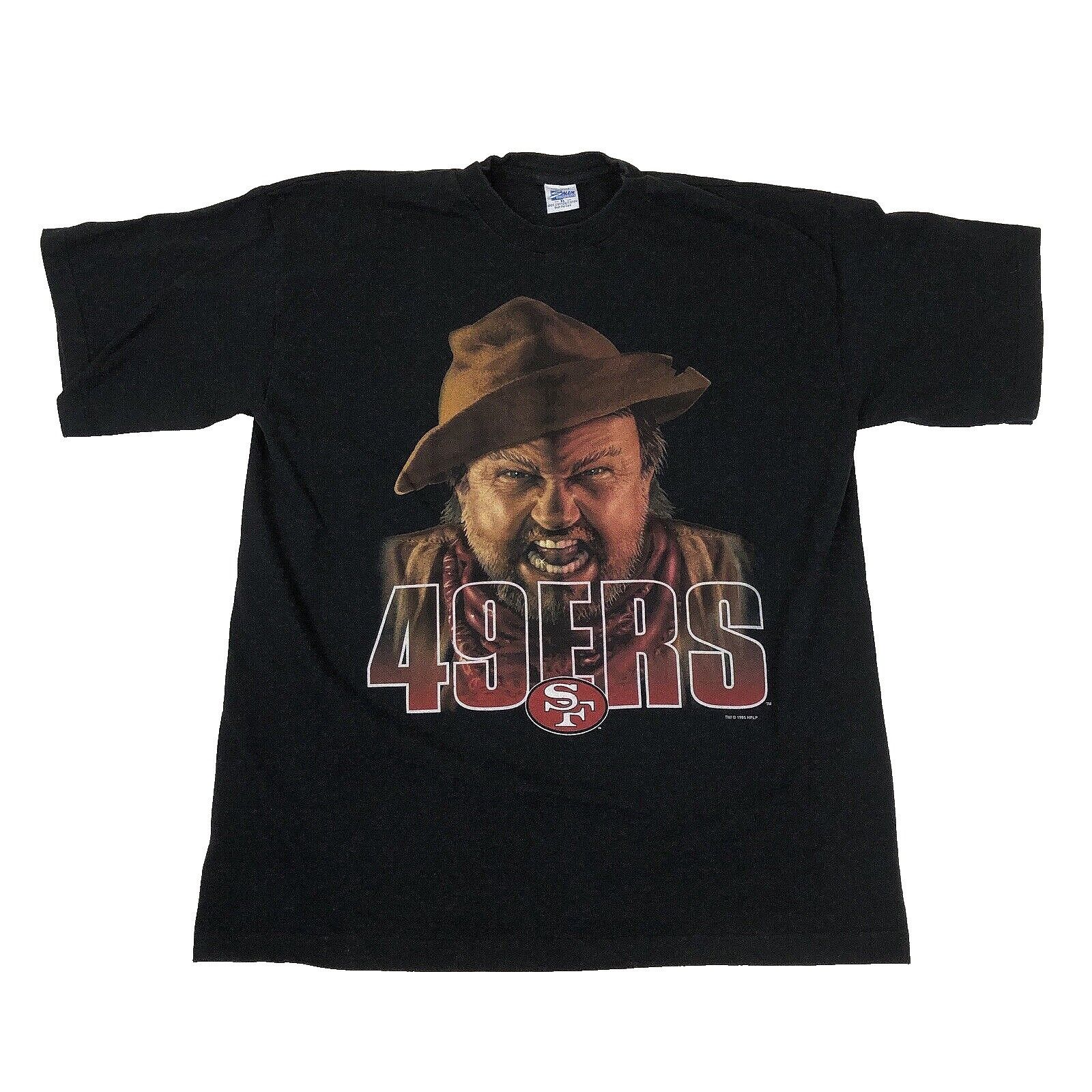 NFL × Salem Sportswear × Vintage Vintage Salem San Francisco 49ers Gold Miner Black NFL T-Shi Size US XL / EU 56 / 4 - 1 Thumbnail