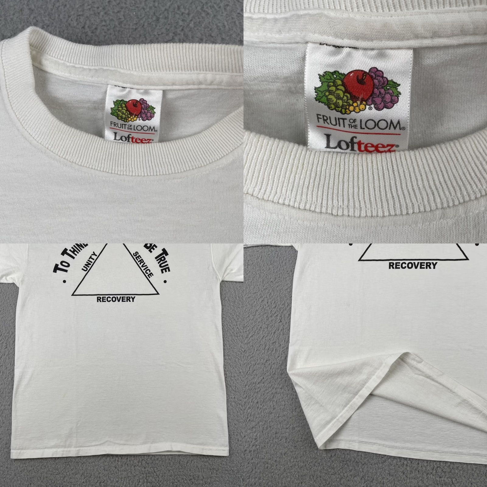 Fruit Of The Loom VINTAGE Fruit of the Loom Shirt Unity Service Recovery Medium To Thine Own Self Be True Mens Size US M / EU 48-50 / 2 - 8 Thumbnail
