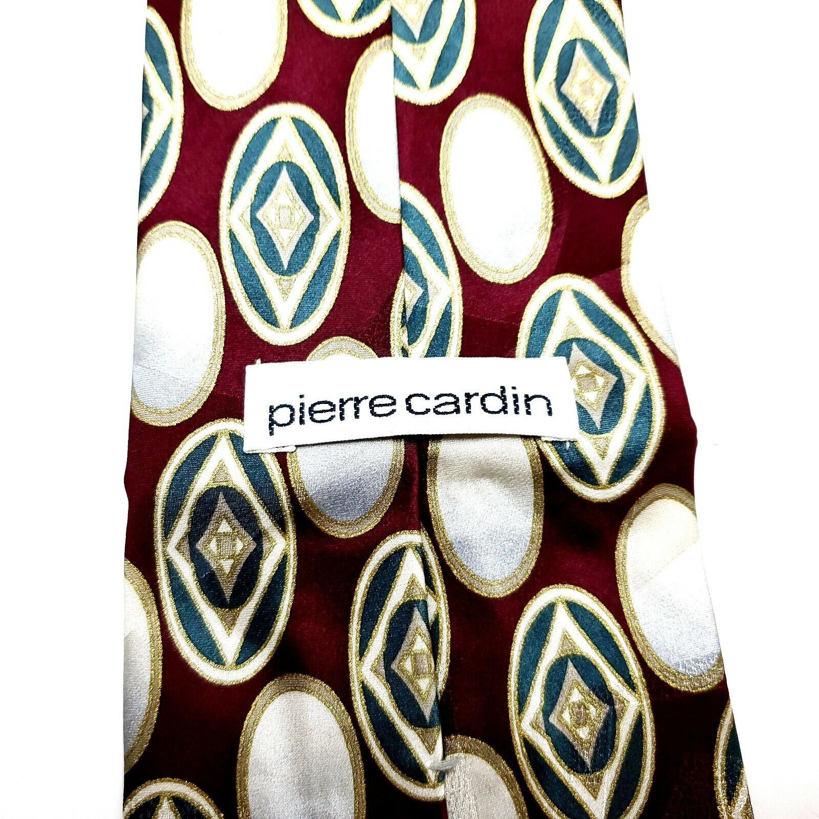 Pierre Cardin Pierre Cardin Silk Tie Red Abstract Print Short Wide Size ONE SIZE - 3 Thumbnail