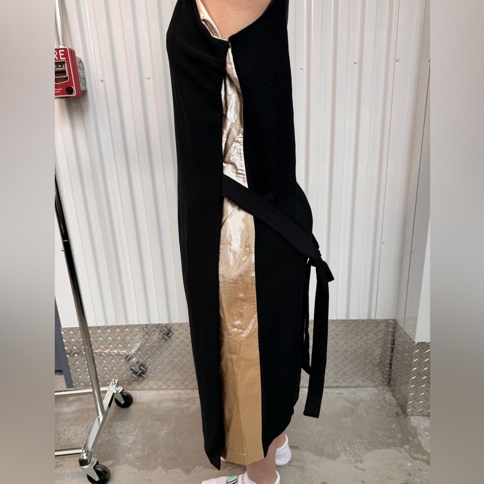 & Other Stories Atelier Kikala Elegant Black Slip Dress with gold panels S Size S / US 4 / IT 40 - 3 Thumbnail