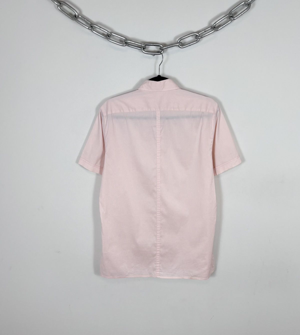 Paul Smith Paul Smith Men’s Pink Pocket Short Sleeve Shirt Cotton Blend Size US M / EU 48-50 / 2 - 16 Thumbnail
