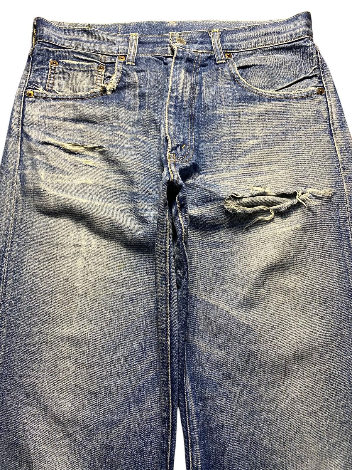 Levi's Levis 503 Big E 70s Selvedge Talon Zip Jeans Size US 32 / EU 48 - 4 Thumbnail