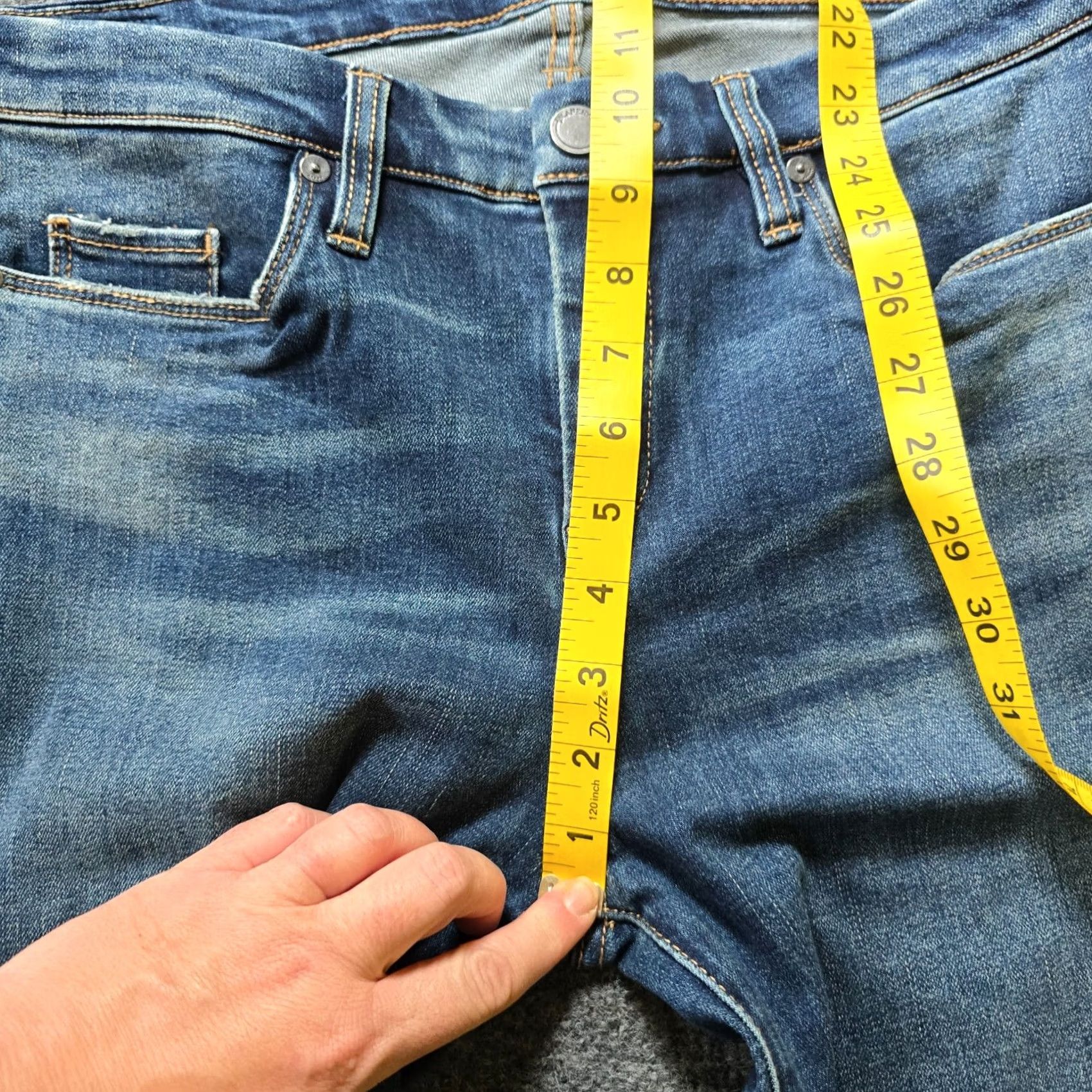 Vintage BLANKNYC Jeans Womens Size 30 Blue Kick Flare Embellished Stretch Artsy Casual Regular Jeans style Flared Women 5-Pocket Inseam 27" Size 30" / US 8 / IT 44 - 6 Thumbnail