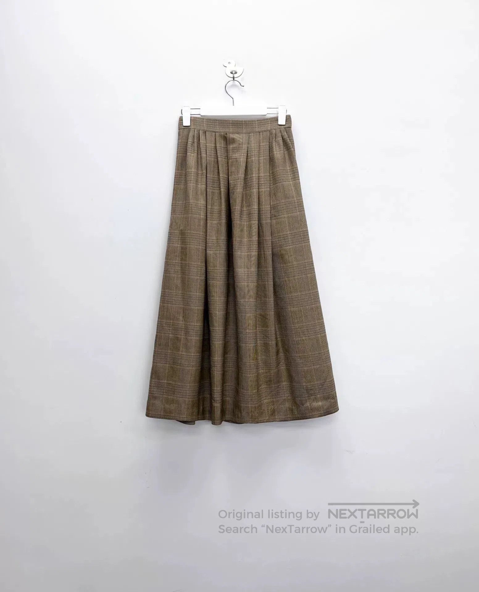 Celine Celine Prince of Wales Check Wool Skirt. Size 35" - 2 Thumbnail