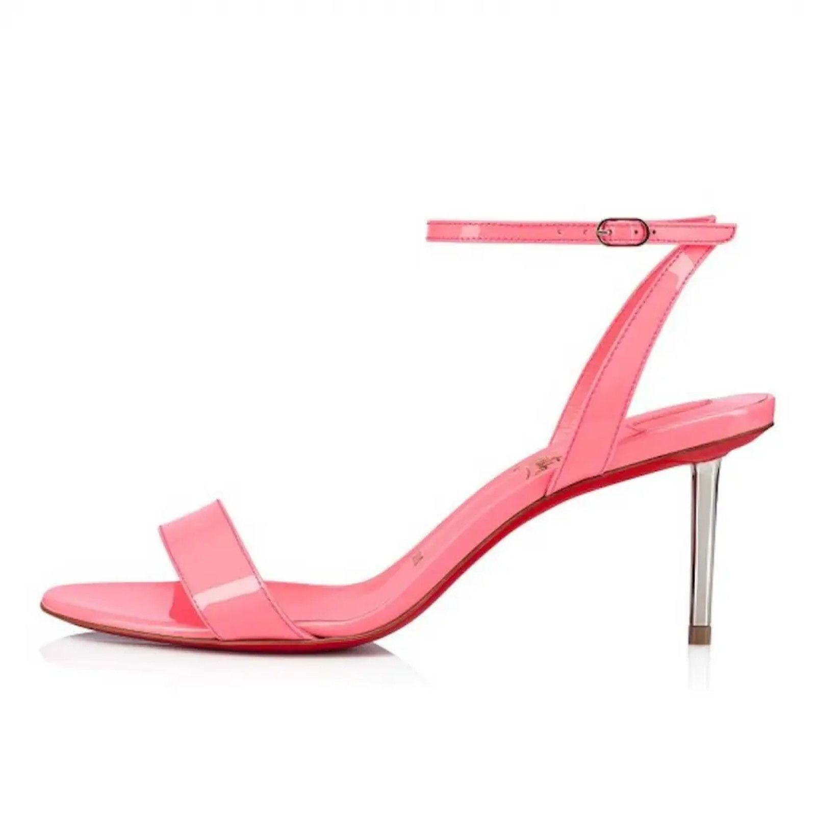 Christian Louboutin Epic Sandal 70 Patent Bublegum Pink Ankle Strap Heel Pump 36 Size US 6 / IT 36 - 3 Thumbnail