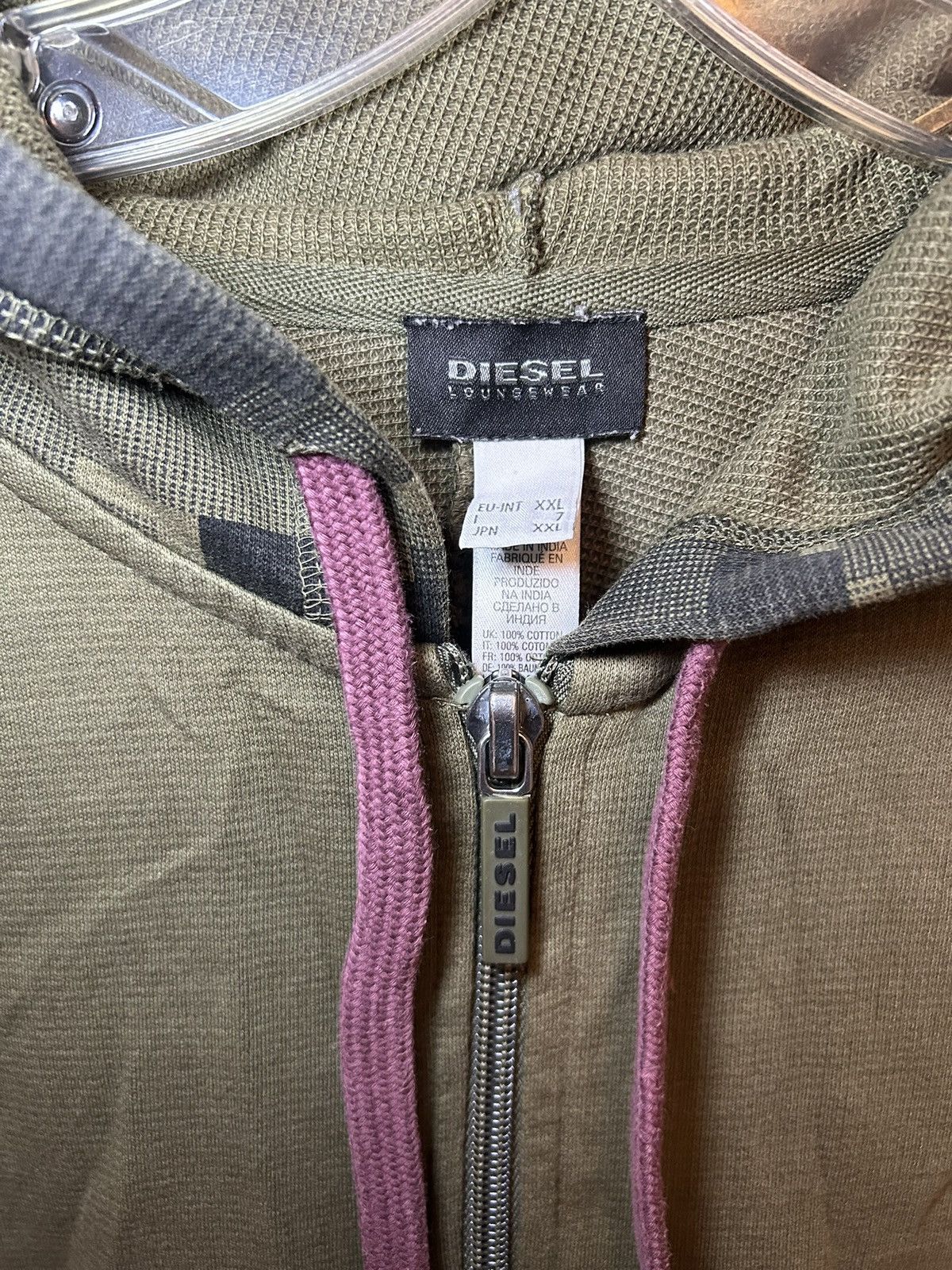 Diesel Vintage Diesel digital camo thermal zip-up hoodie Size US XL / EU 56 / 4 - 6 Thumbnail