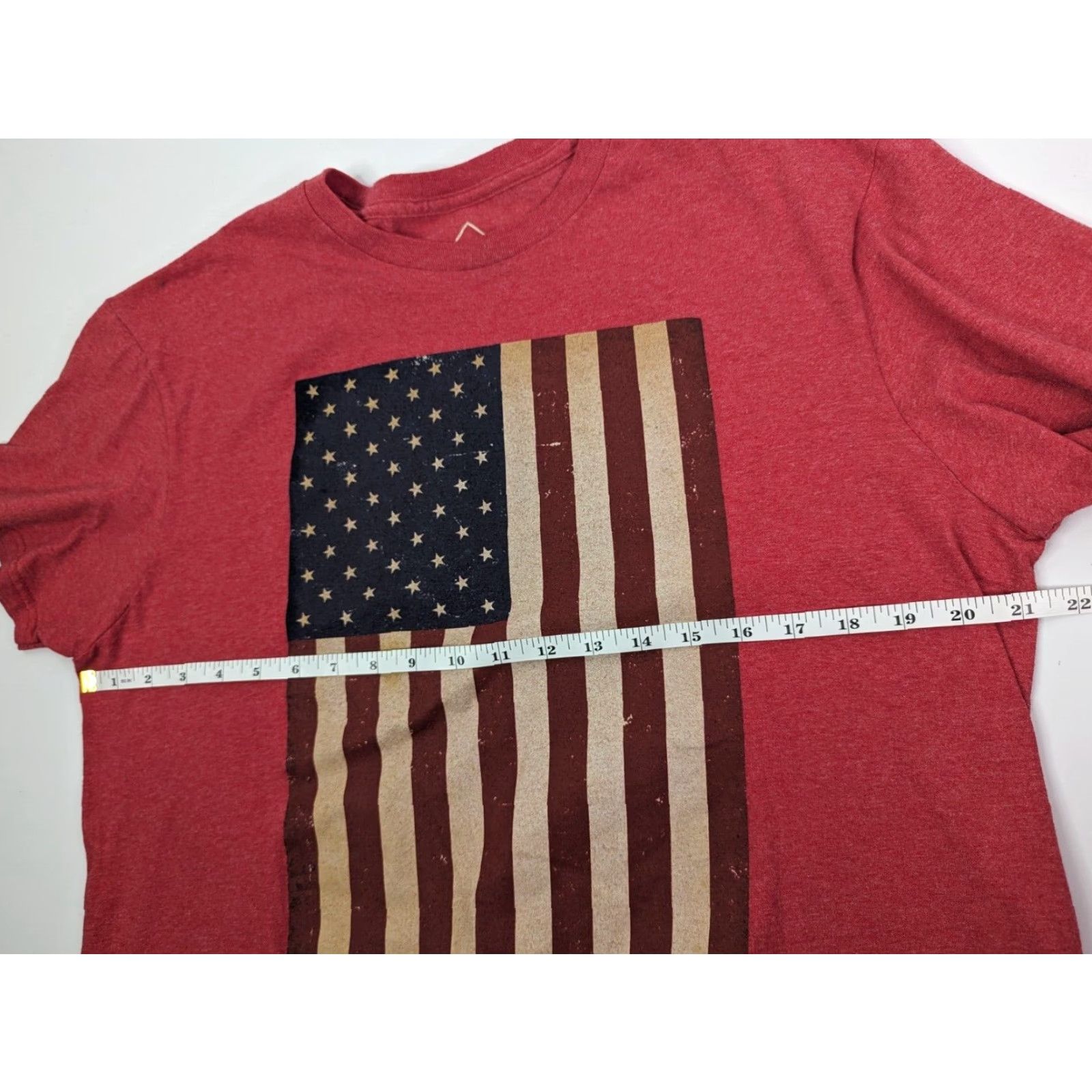 Vintage VINTAGE Well Worn Red Americana Flag Short Sleeve T-Shirt Mens Size Large Size US L / EU 52-54 / 3 - 5 Thumbnail