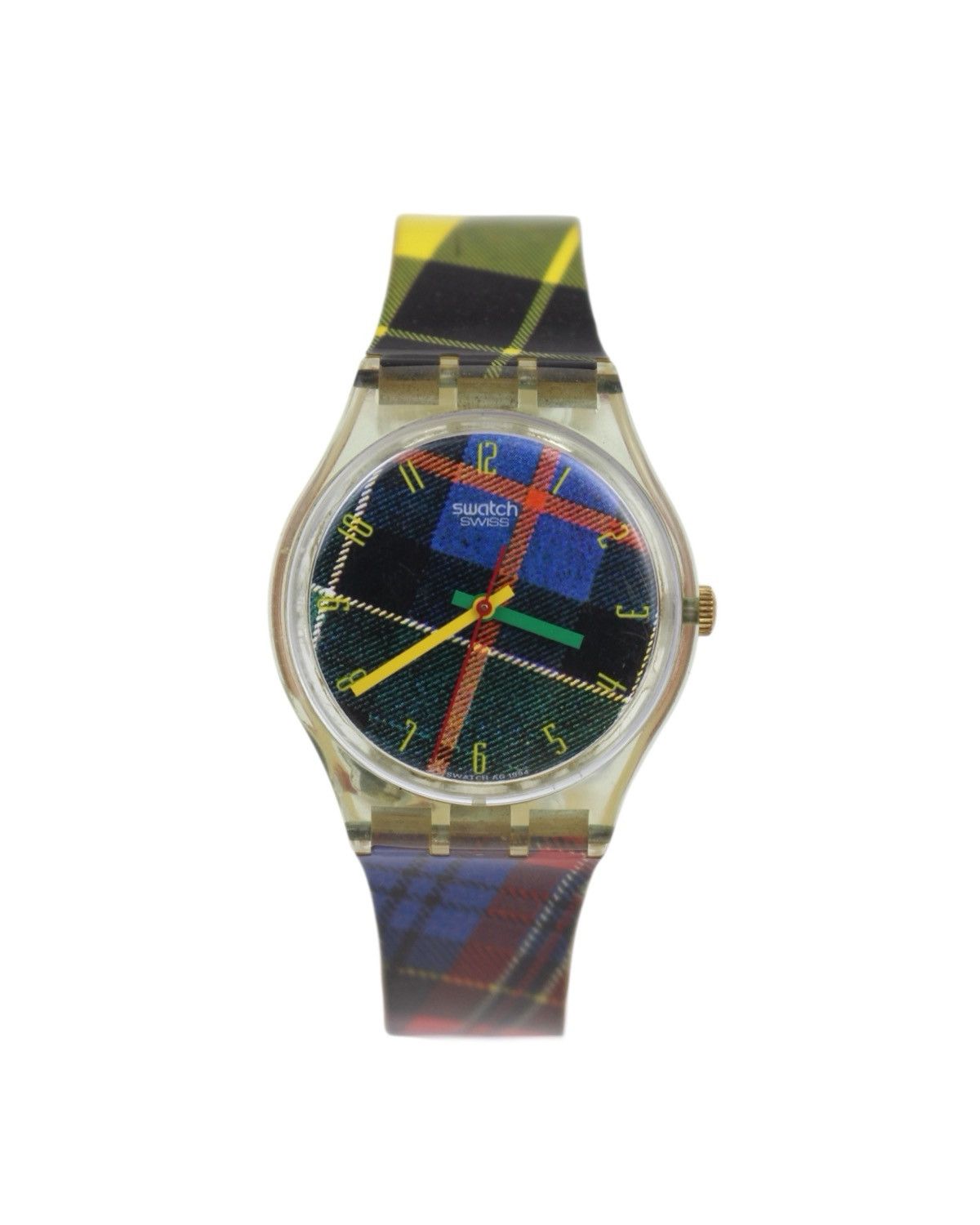 Vintage 1994 SWATCH GB406 “TARTAN” PLAID SWISS MADE WATCH Size ONE SIZE - 1 Thumbnail