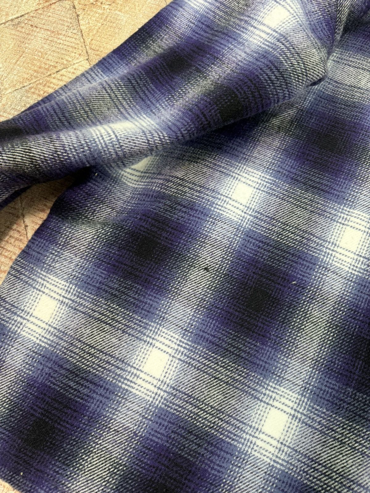 Needles × Vintage Vintage Sherpa Flannel Shirt Purple Needles Style Overshirt Size US L / EU 52-54 / 3 - 7 Thumbnail