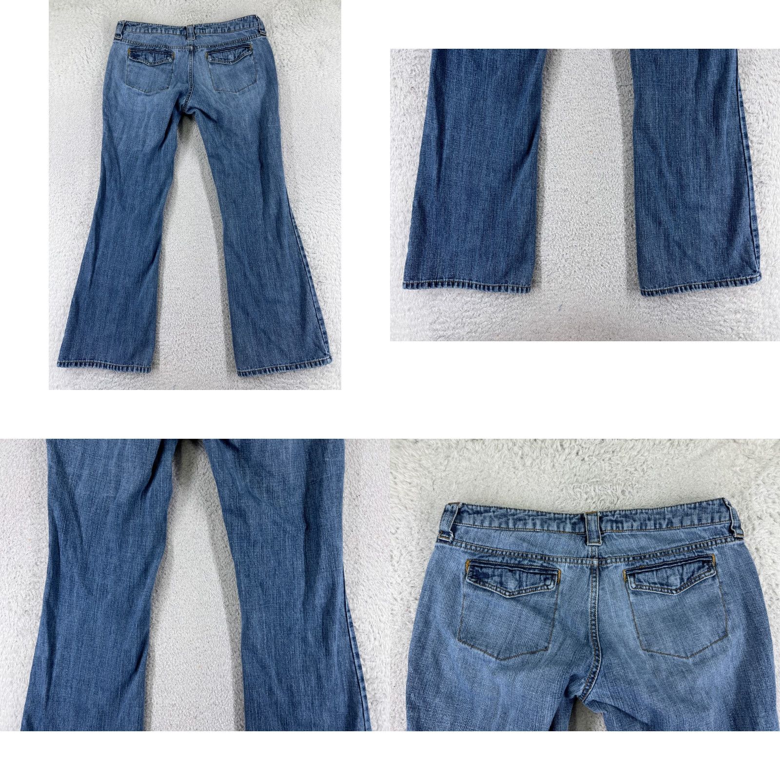 Vintage Arizona Jeans Co Jeans Womens 11 Blue Denim Low Rise Flared 30x29 Cotton Button Zipper 5-Pocket Design Regular Vintage? No — Wait Size 32" / US 10 / IT 46 - 9 Thumbnail