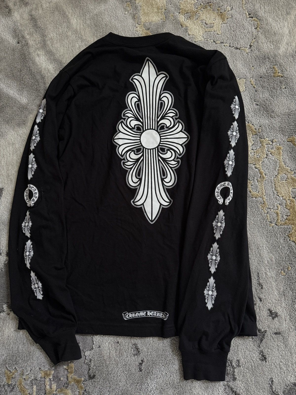 Chrome Hearts Chrome Hearts Floral Cross Long Sleeve T Shirt Size US M / EU 48-50 / 2 - 2 Thumbnail