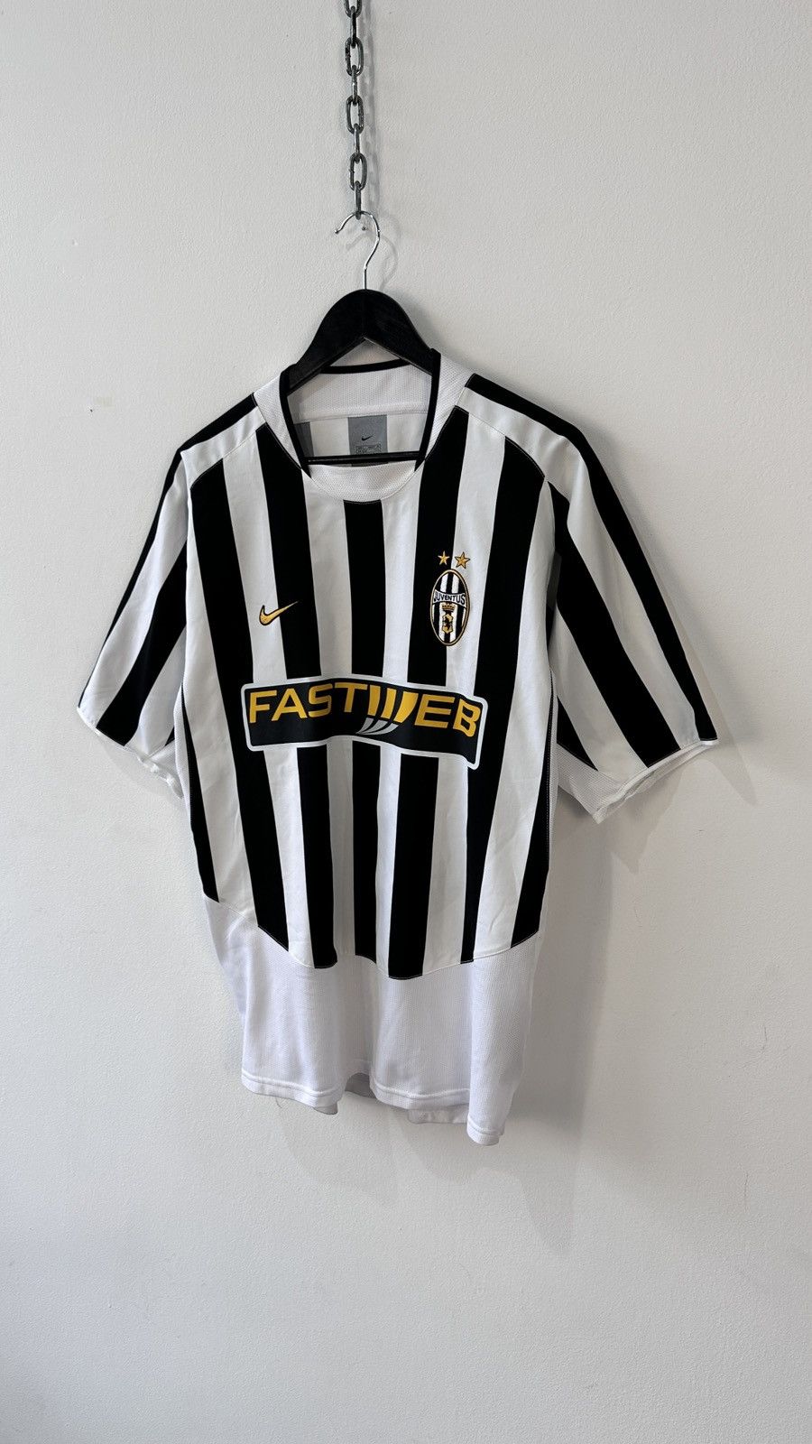 Nike Vtg 2003-2004 JUVENTUS Nike FASTWEB Football Shirt JERSEY Size US L / EU 52-54 / 3 - 3 Thumbnail