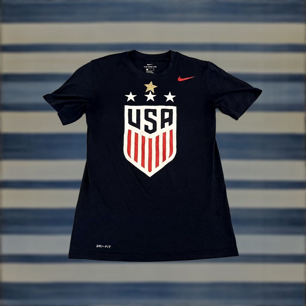 Nike Nike Dri-FIT USA Soccer Tee Shirt Blue Mens S Size US S / EU 44-46 / 1 - 1 Thumbnail