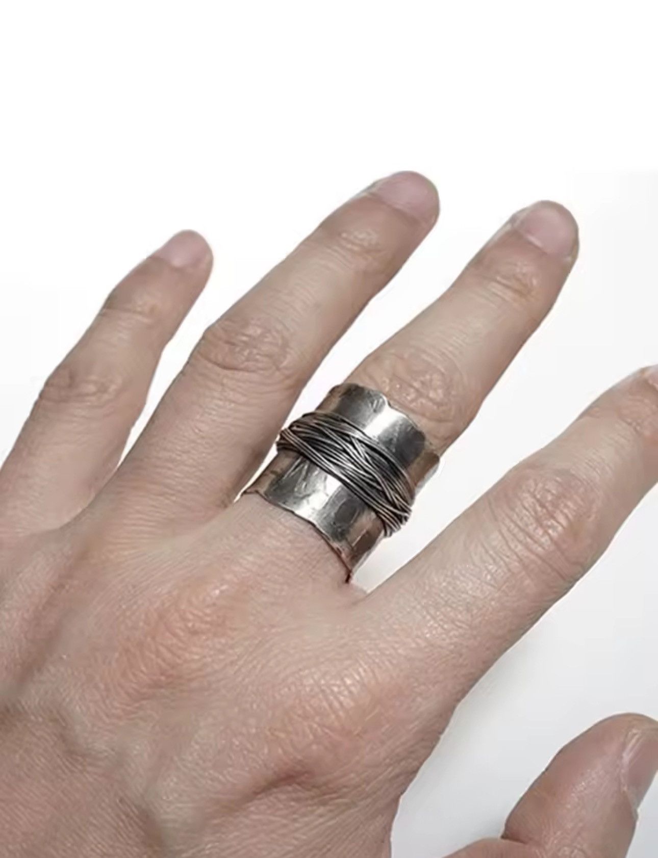 Jewelry Retro Gothic Punk Style Cylinder Ring Size 6 Size ONE SIZE - 3 Thumbnail