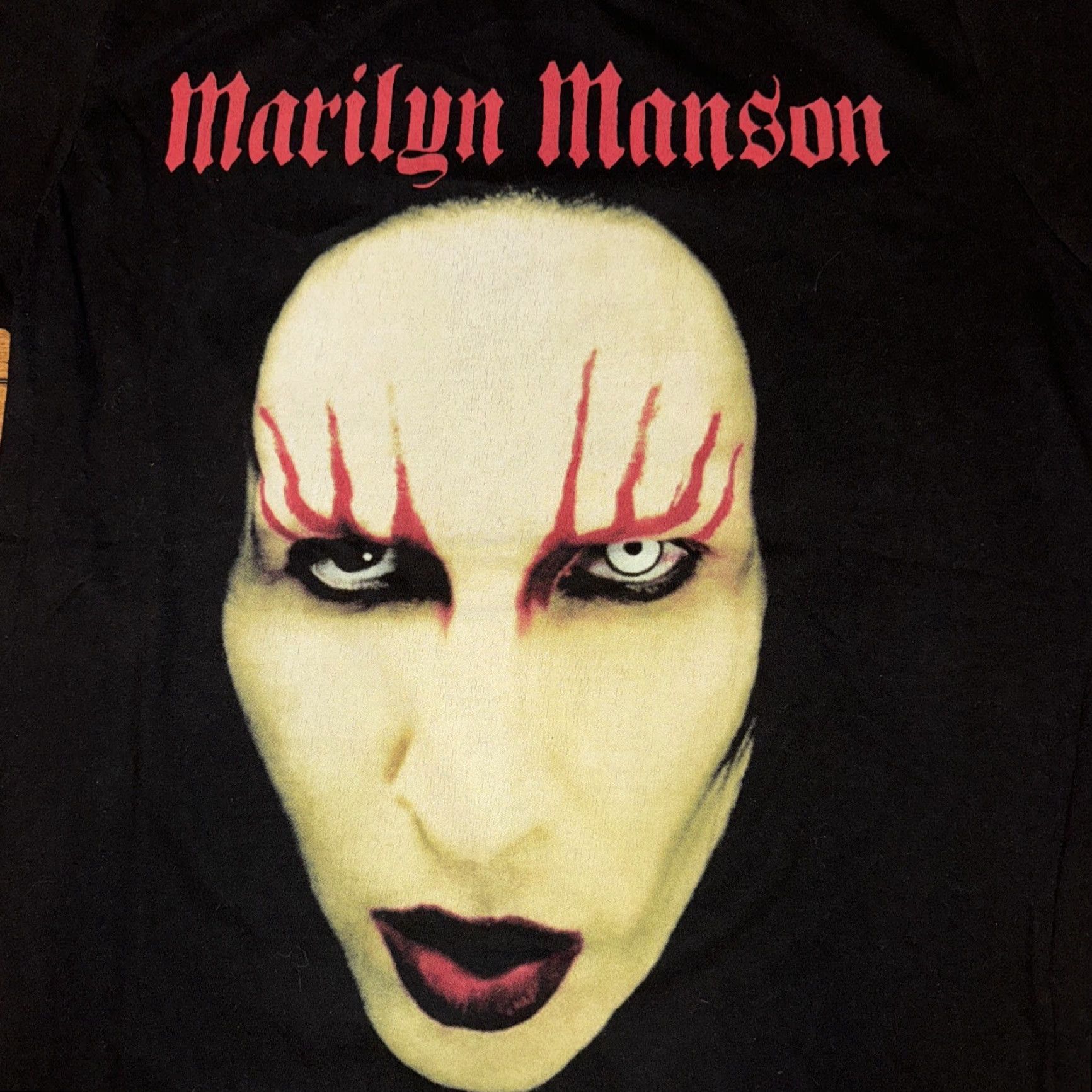 Vintage VINTAGE Marilyn Manson T-Shirt Pacific Men M Black 19x26 Pacific Tag Size US M / EU 48-50 / 2 - 2 Thumbnail
