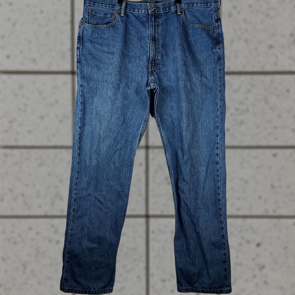 Levi's Levi's 505 Jeans Mens 44x34 Light Wash Straight Regular Fit Denim Pants Size US 44 / EU 60 - 1 Thumbnail