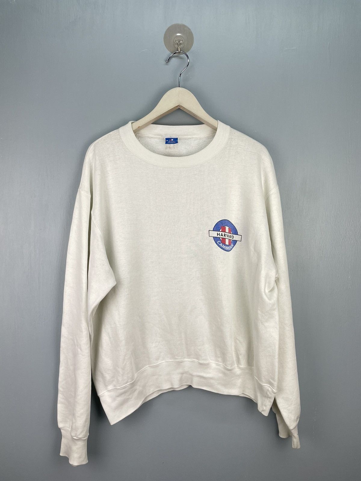 Vintage Vintage 80s Harvard Cambridge University sweatshirt Size US XL / EU 56 / 4 - 2 Thumbnail